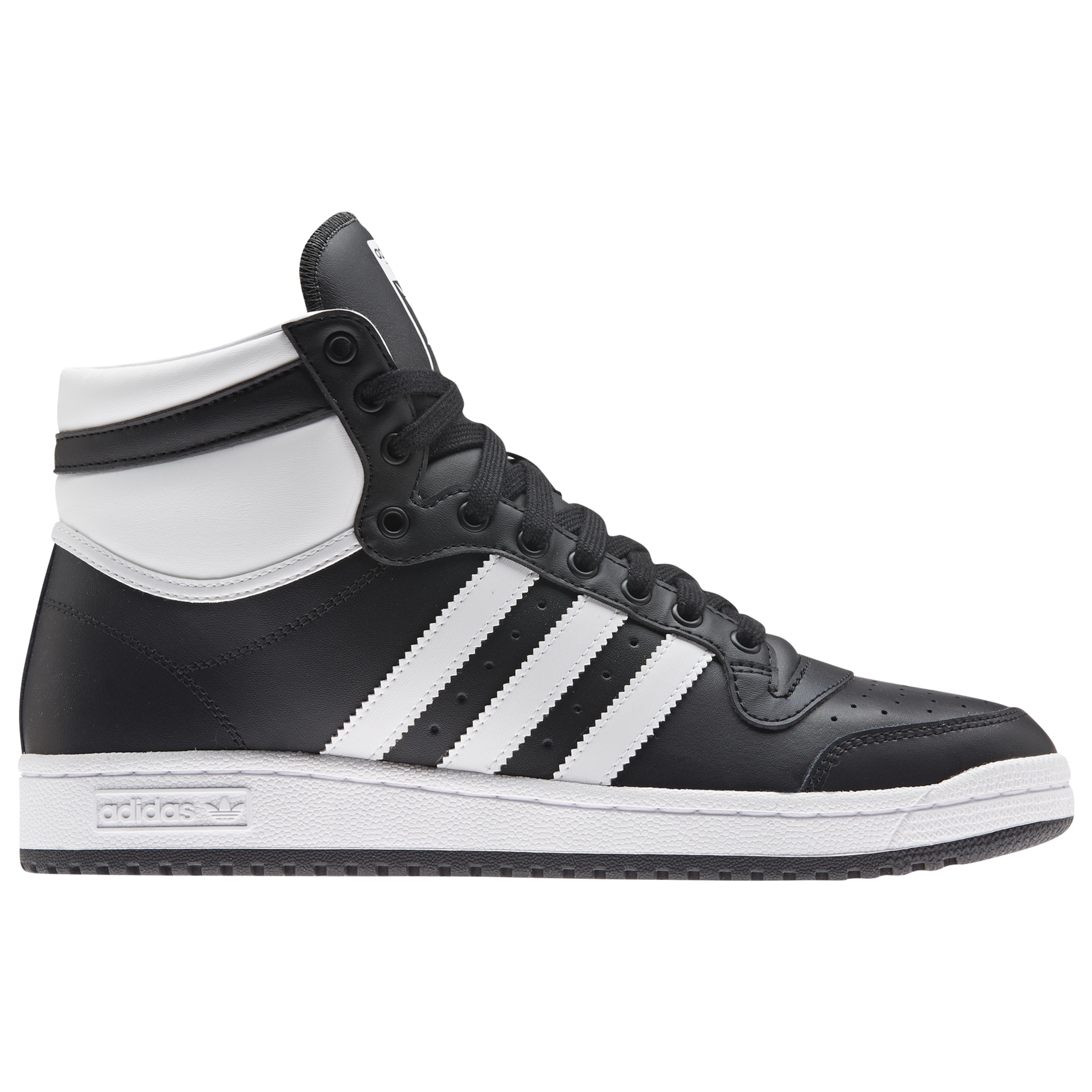 adidas Originals Leather Top Ten Hi in Black/White/Chalk White (Black) for Men - Lyst