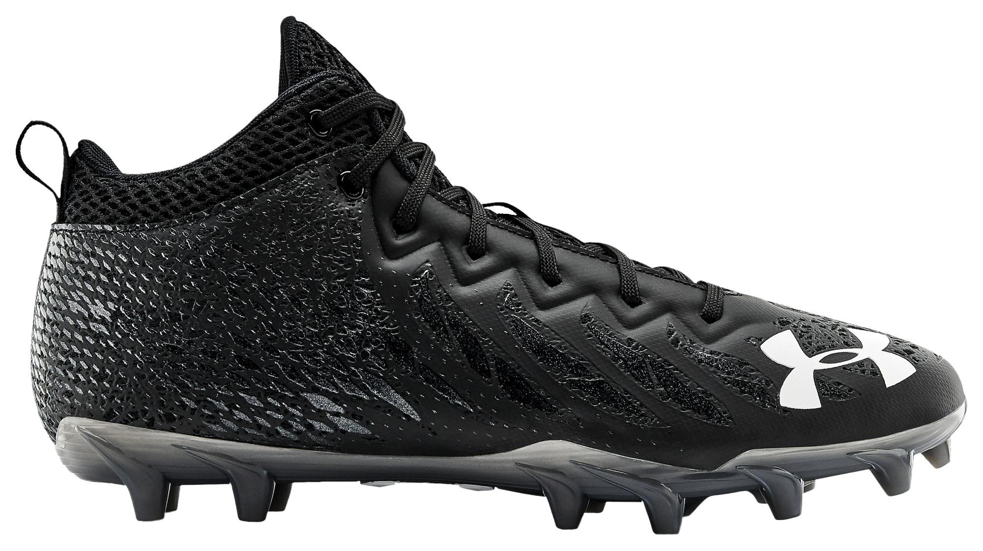 all black under armour spotlight cleats