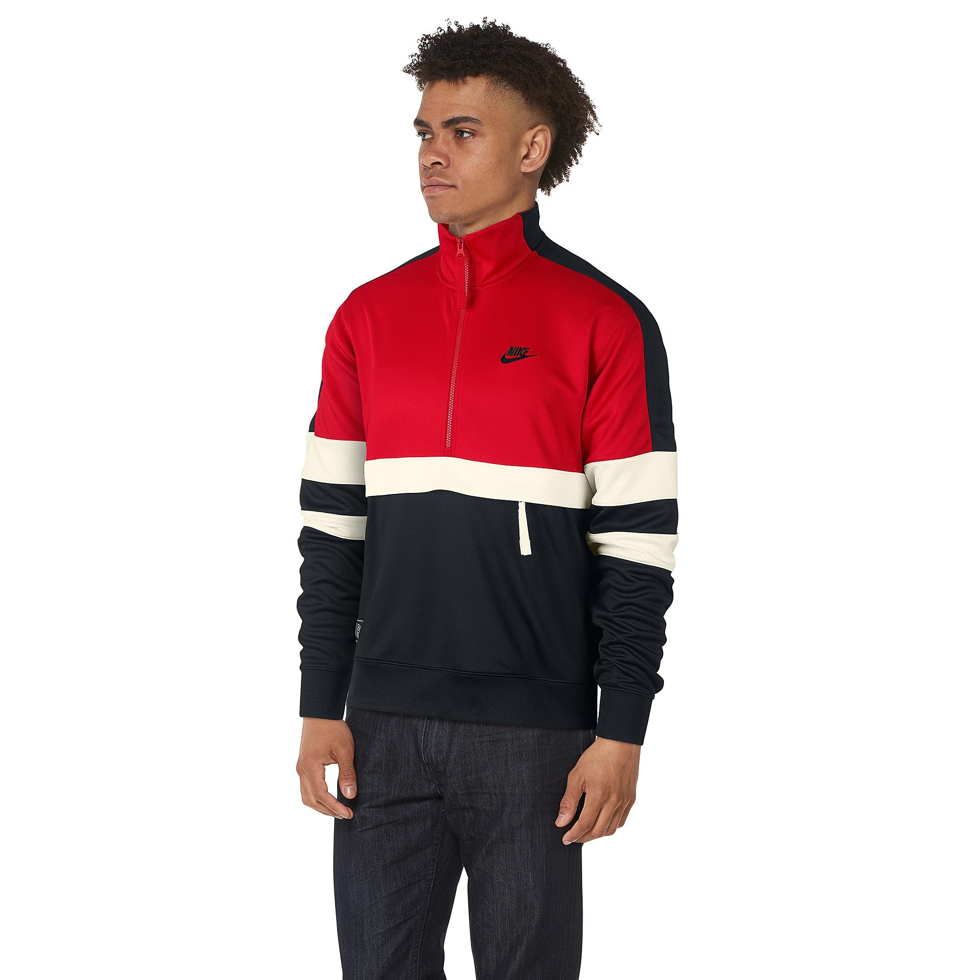 nike air jacket red and black