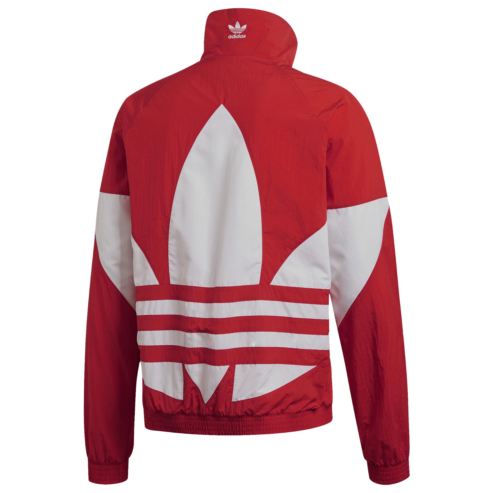 adidas Originals Synthetic Big Trefoil Windbreaker Jacket in Red for Men - Save 54% - Lyst