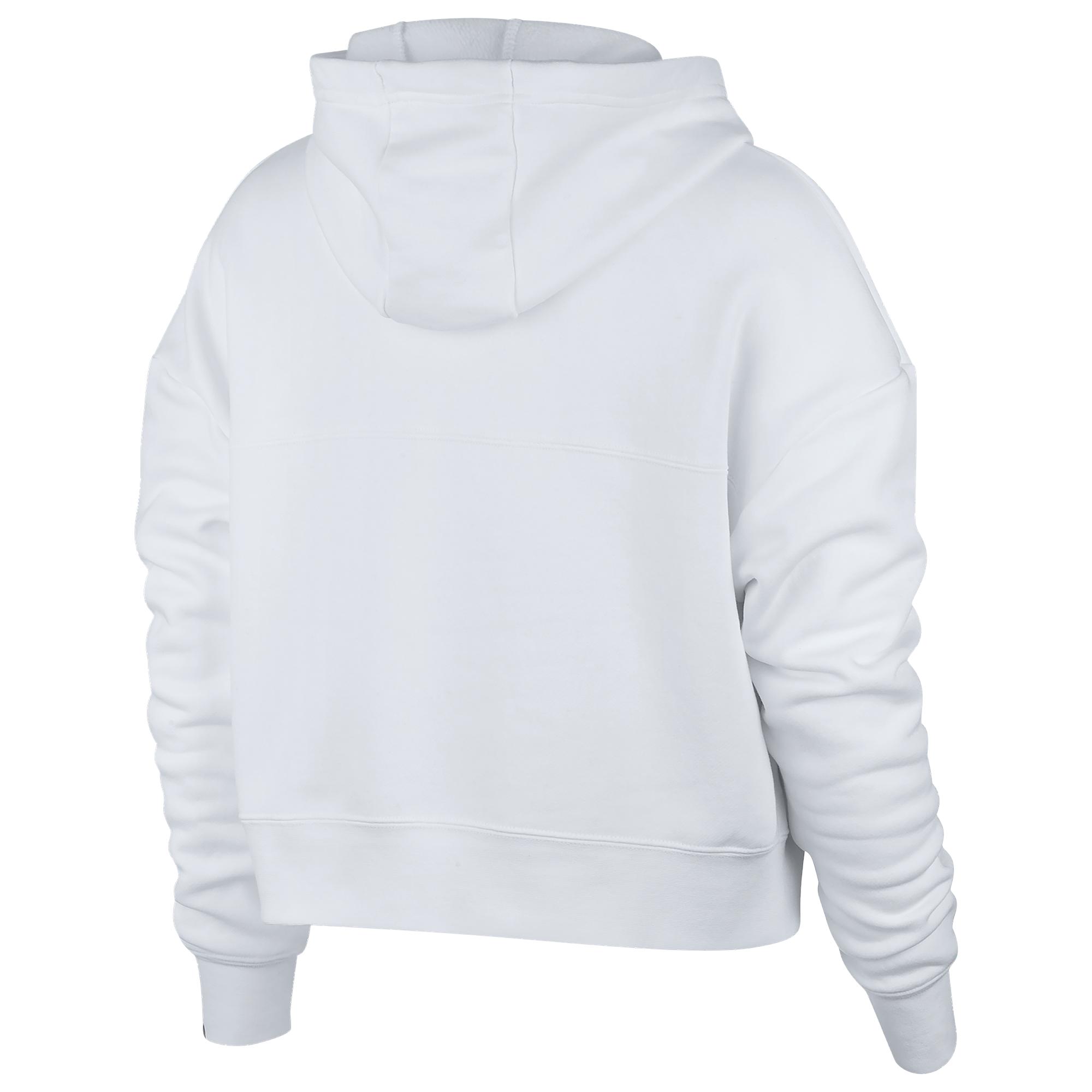 nike rally metallic clash crop hoodie