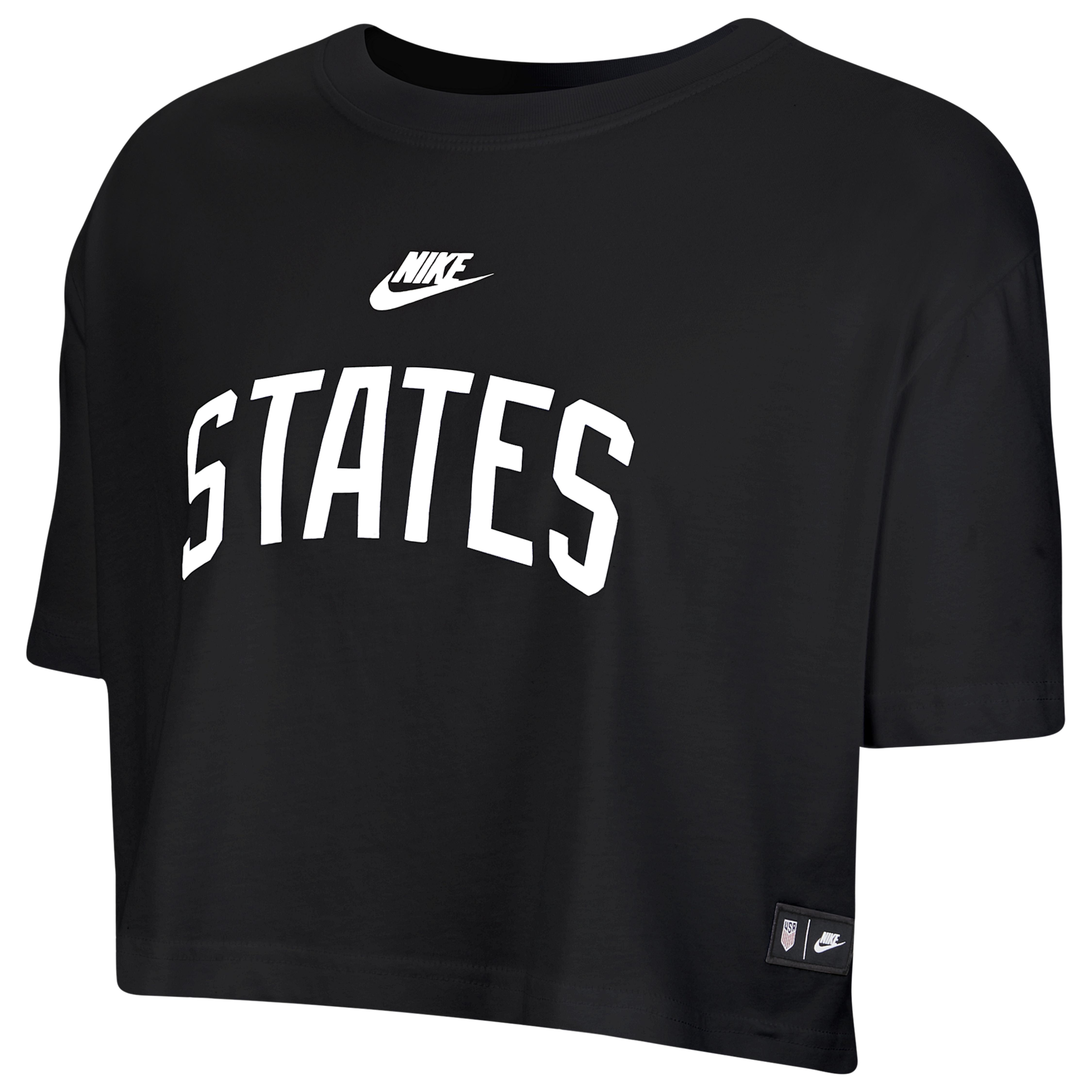 Nike Cotton Womens States Crop T-shirt in Black - Lyst