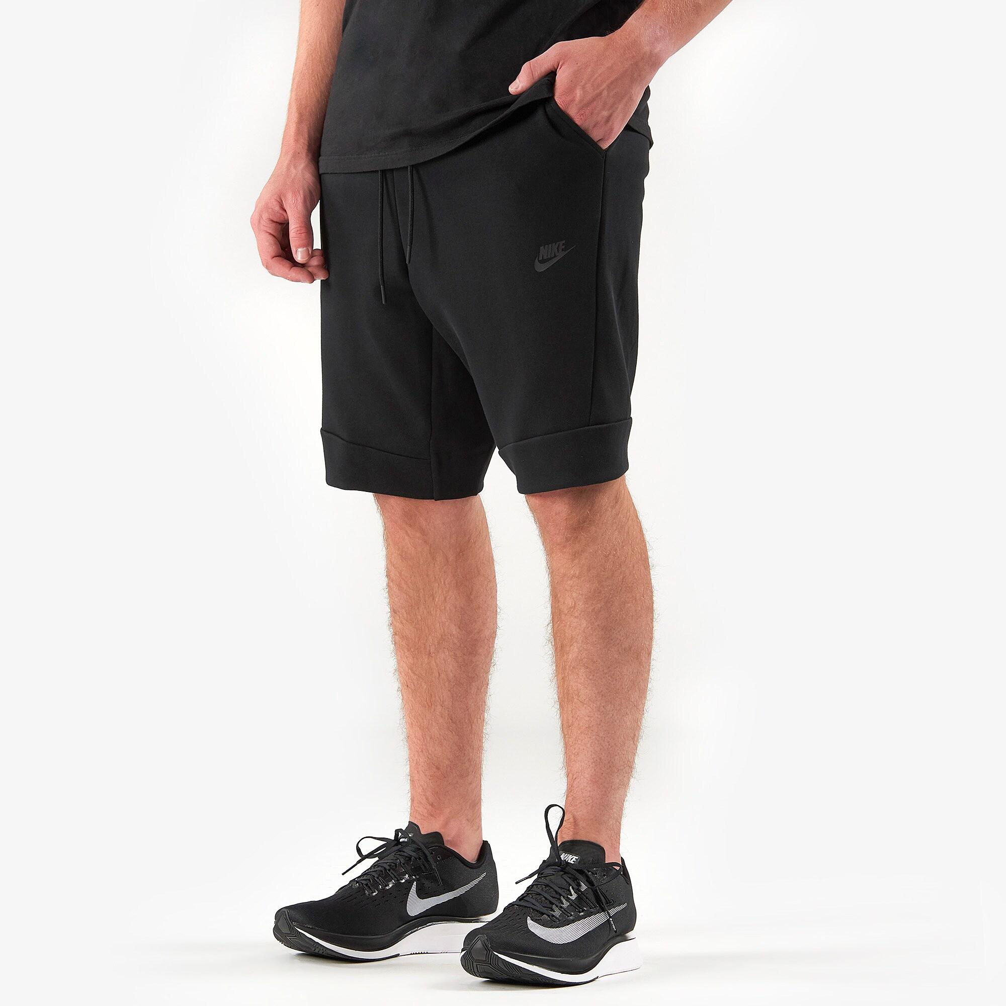 black nike tech shorts