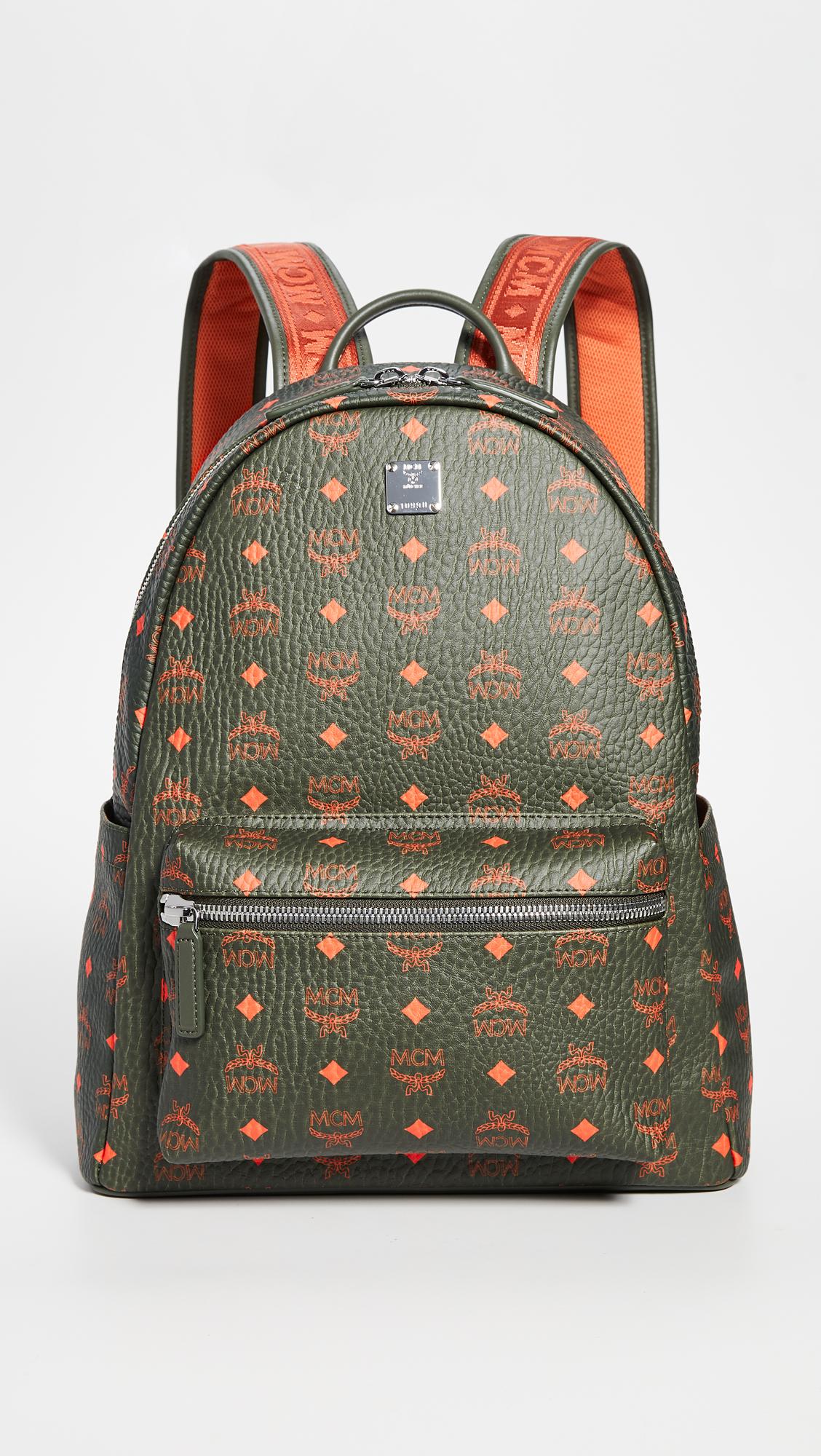 MCM Canvas Stark Backpack in Green for Men Lyst