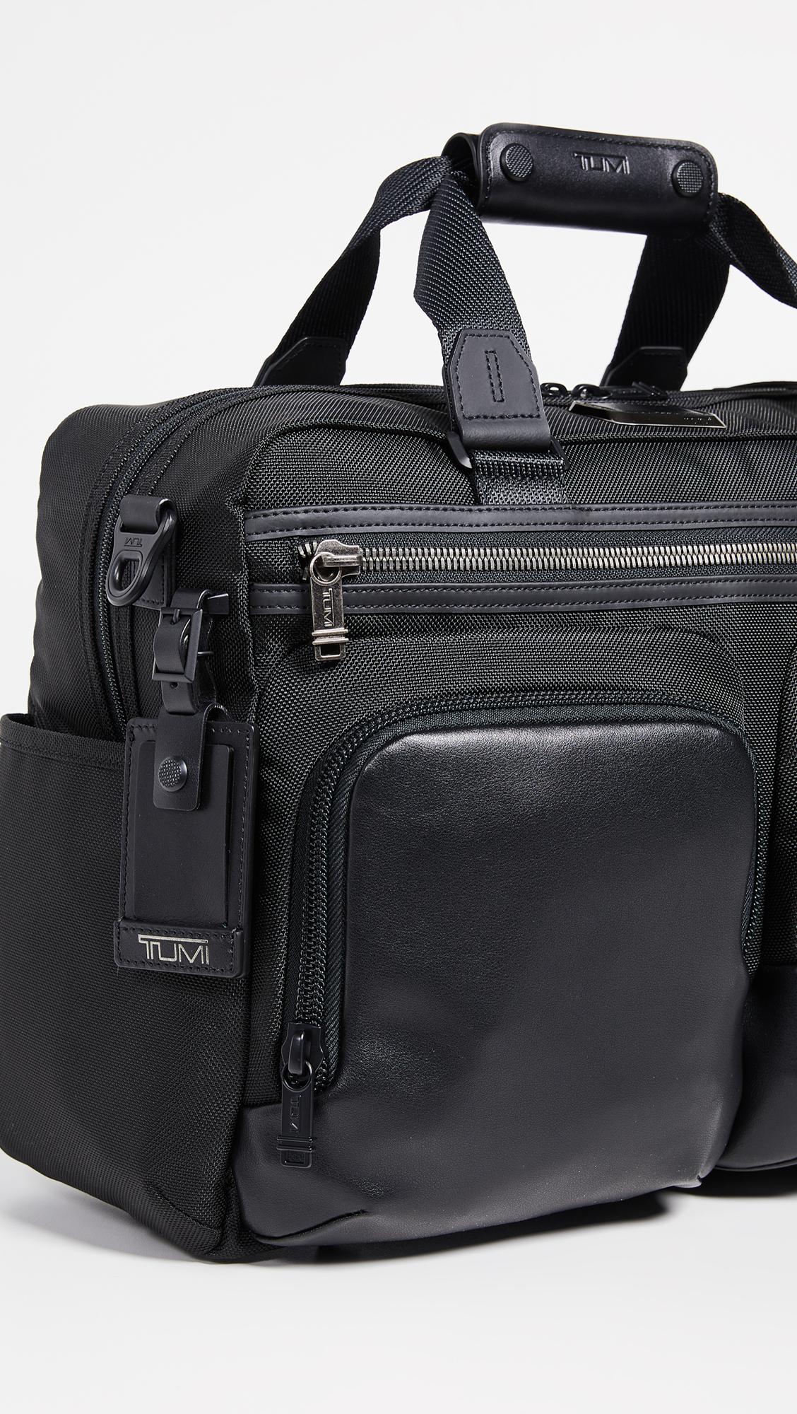 Tumi Leather Alpha Bravo Hunter Messenger Bag in Black for Men - Lyst