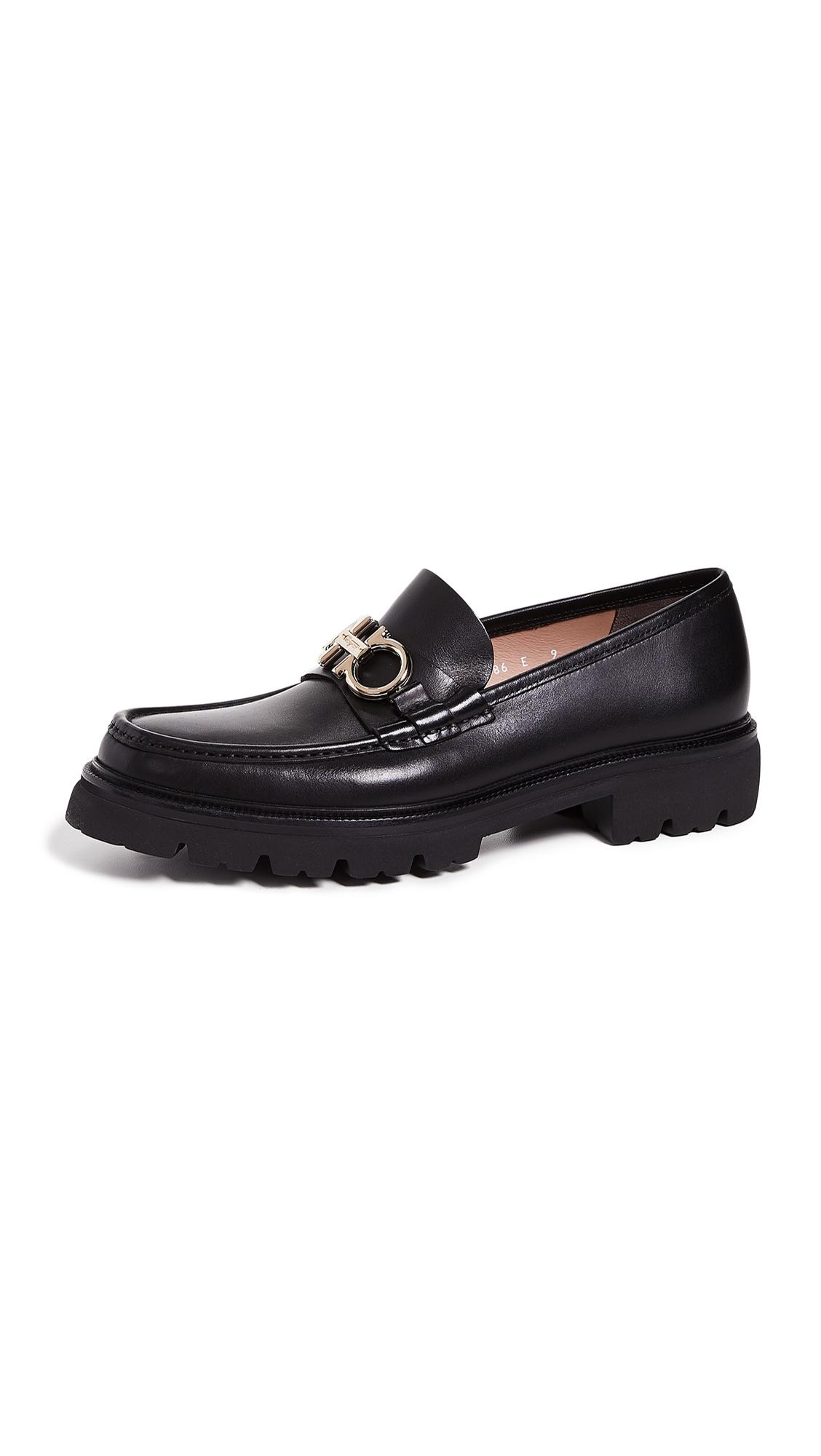 Ferragamo Men's Bleecker Leather Lug-sole Loafers With Reversible Bit ...