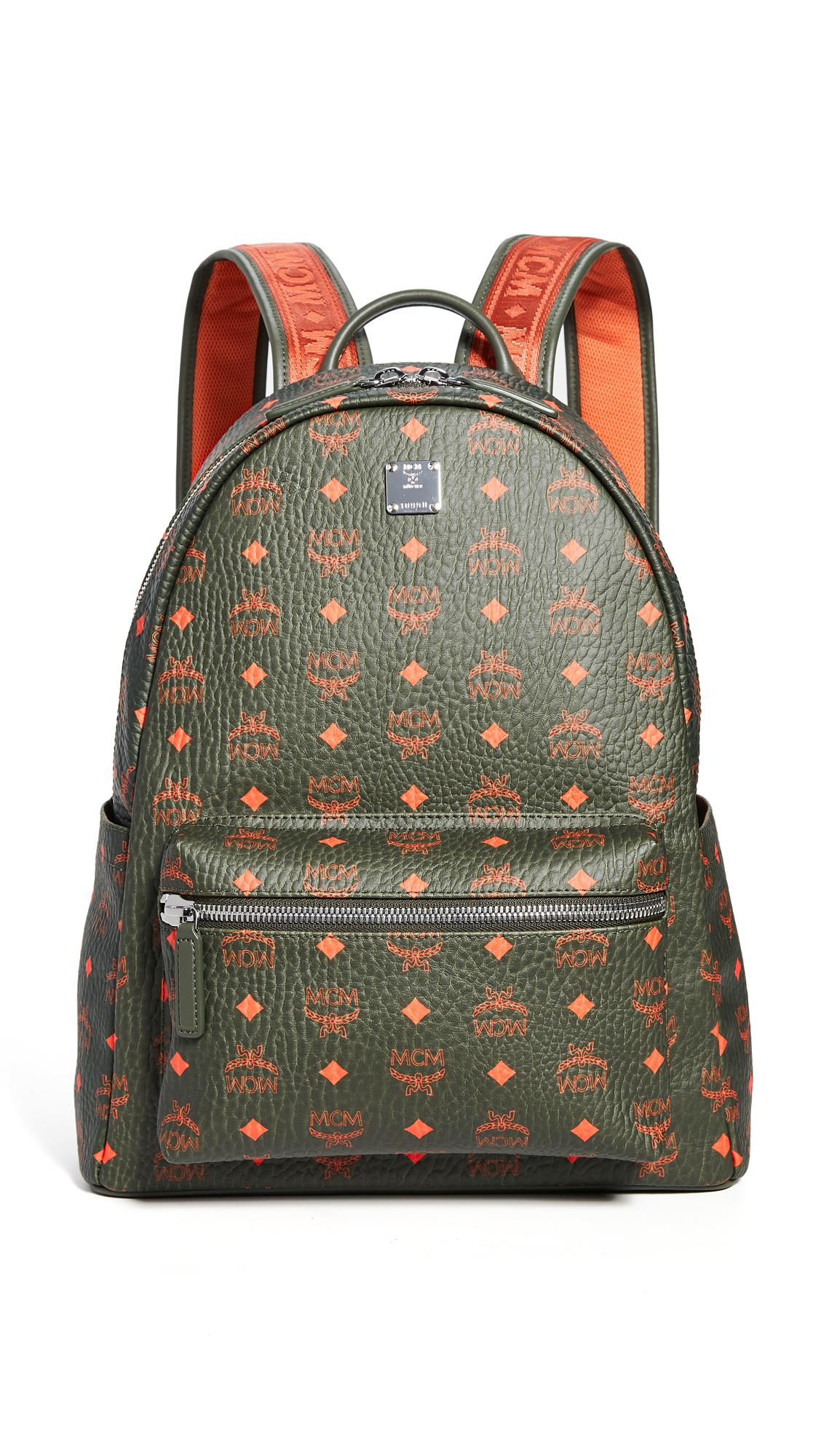 MCM Canvas Stark Backpack in Green for Men Lyst