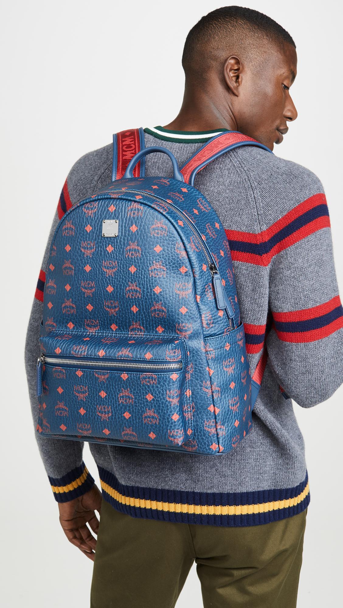 mcm bag blue and black