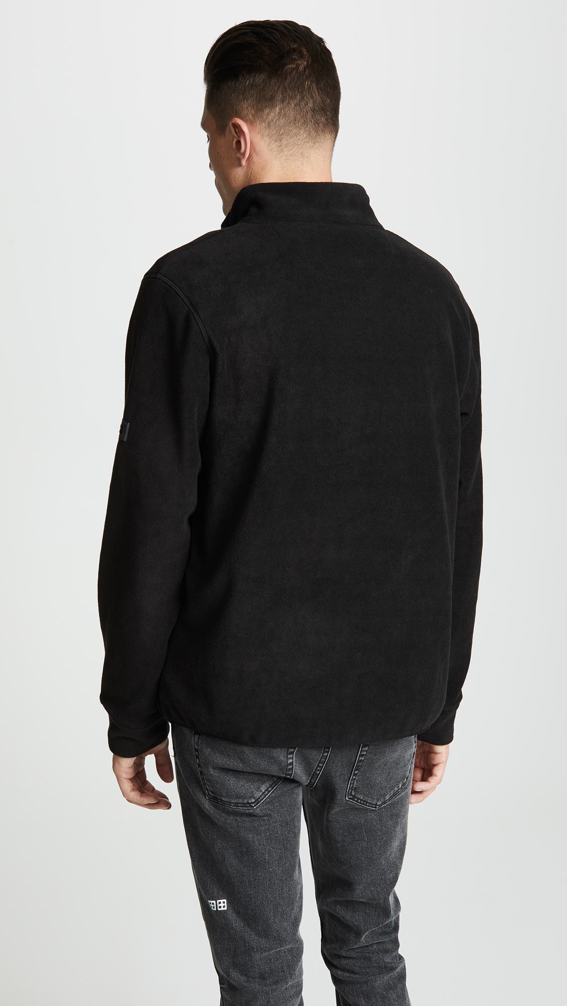 Download Stussy Polar Fleece Mock Neck Sweater in Black for Men - Lyst