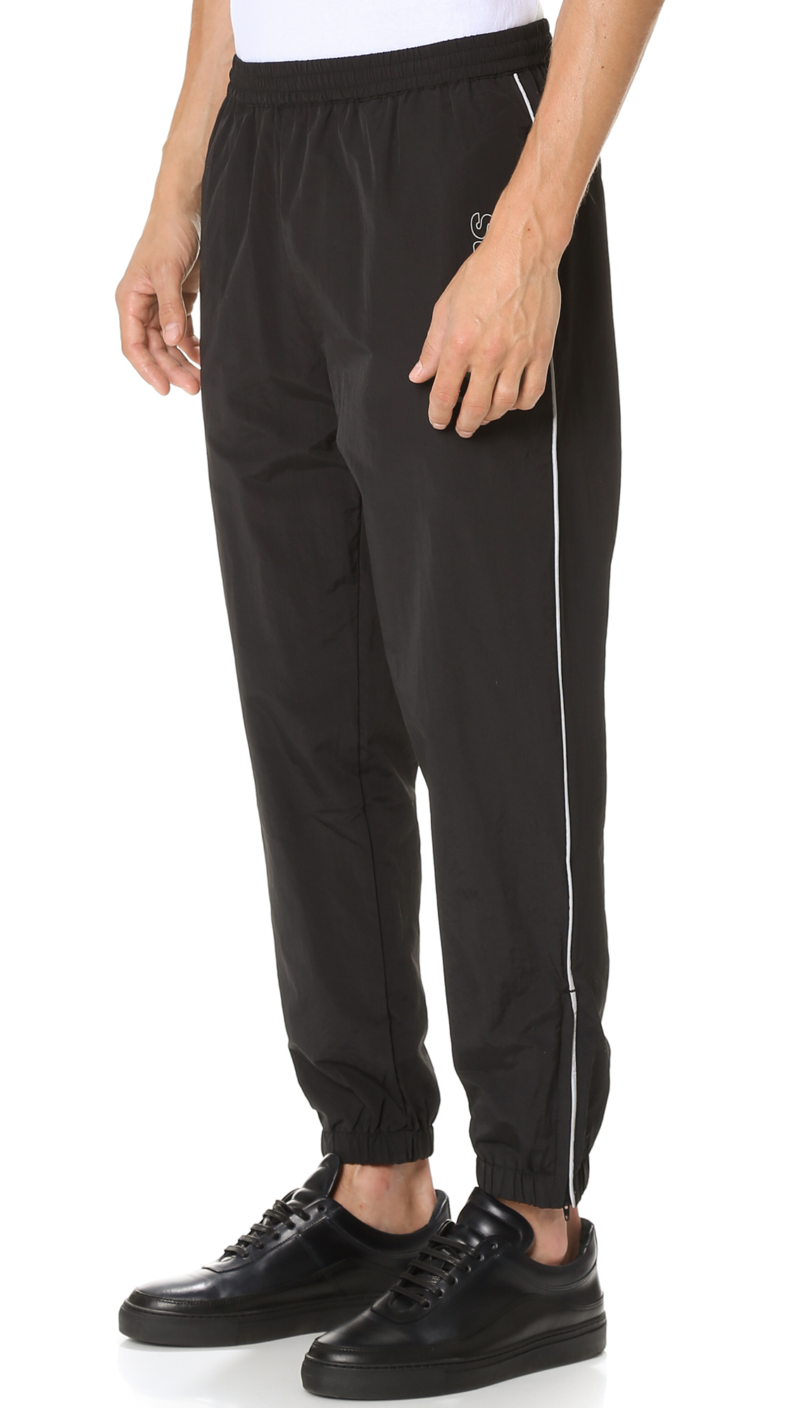 calvin klein performance poly reflective track pants