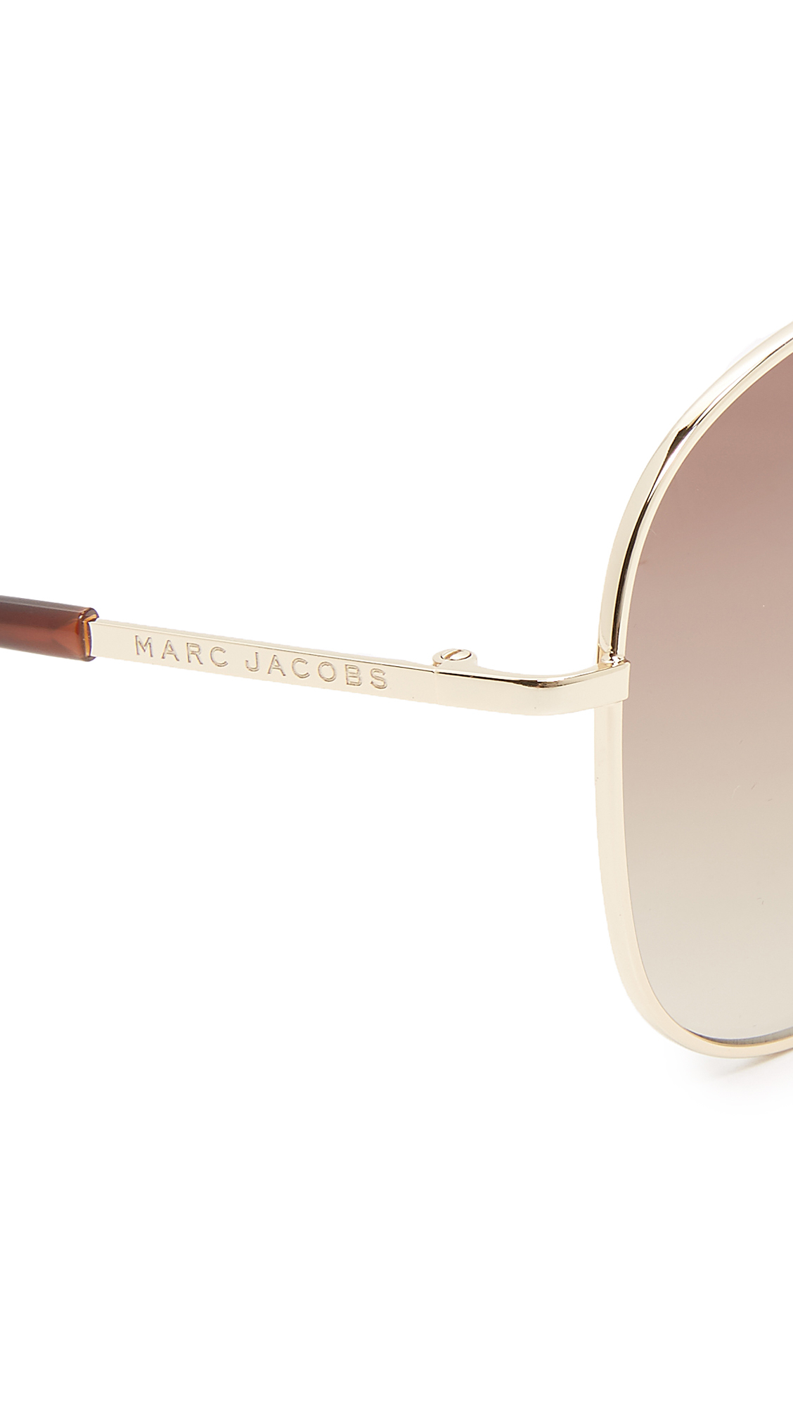 Marc Jacobs Metal Aviator Sunglasses in Gold/Brown (Brown) for Men - Lyst