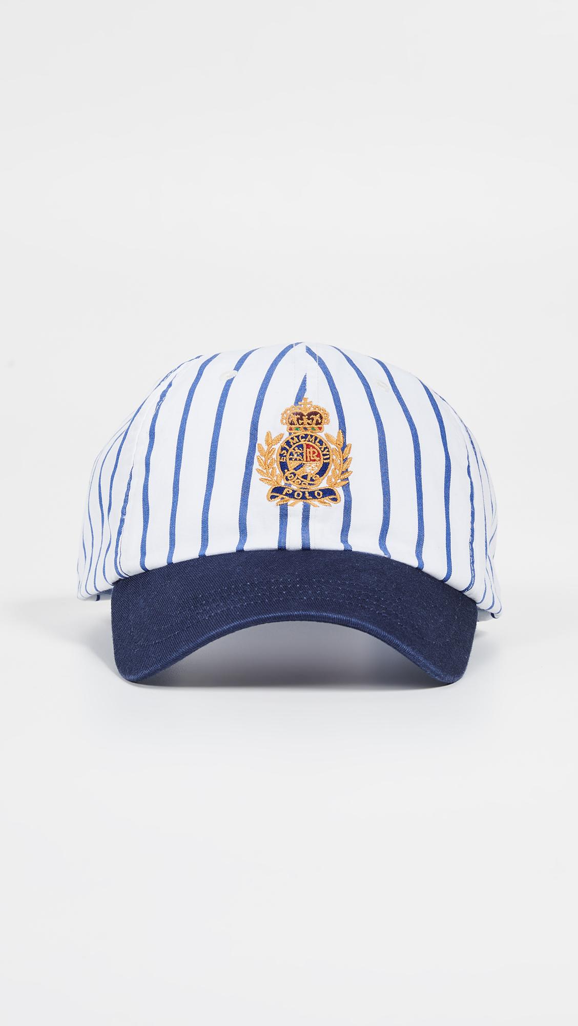 Polo Ralph Lauren Crested Pinstripe Cap in Blue for Men - Save 33% - Lyst