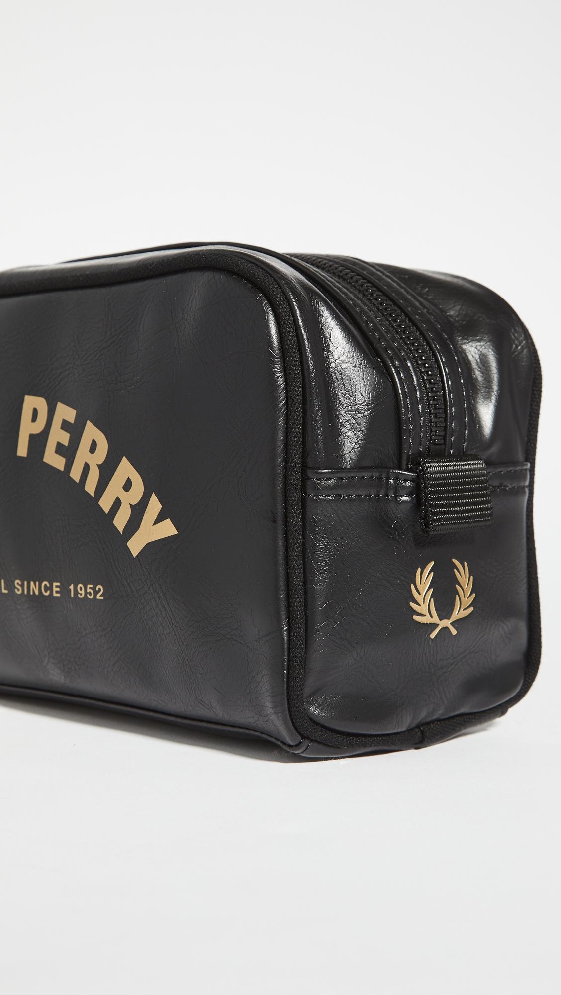 Fred Perry Branded Wash Bag in Black for Men Lyst