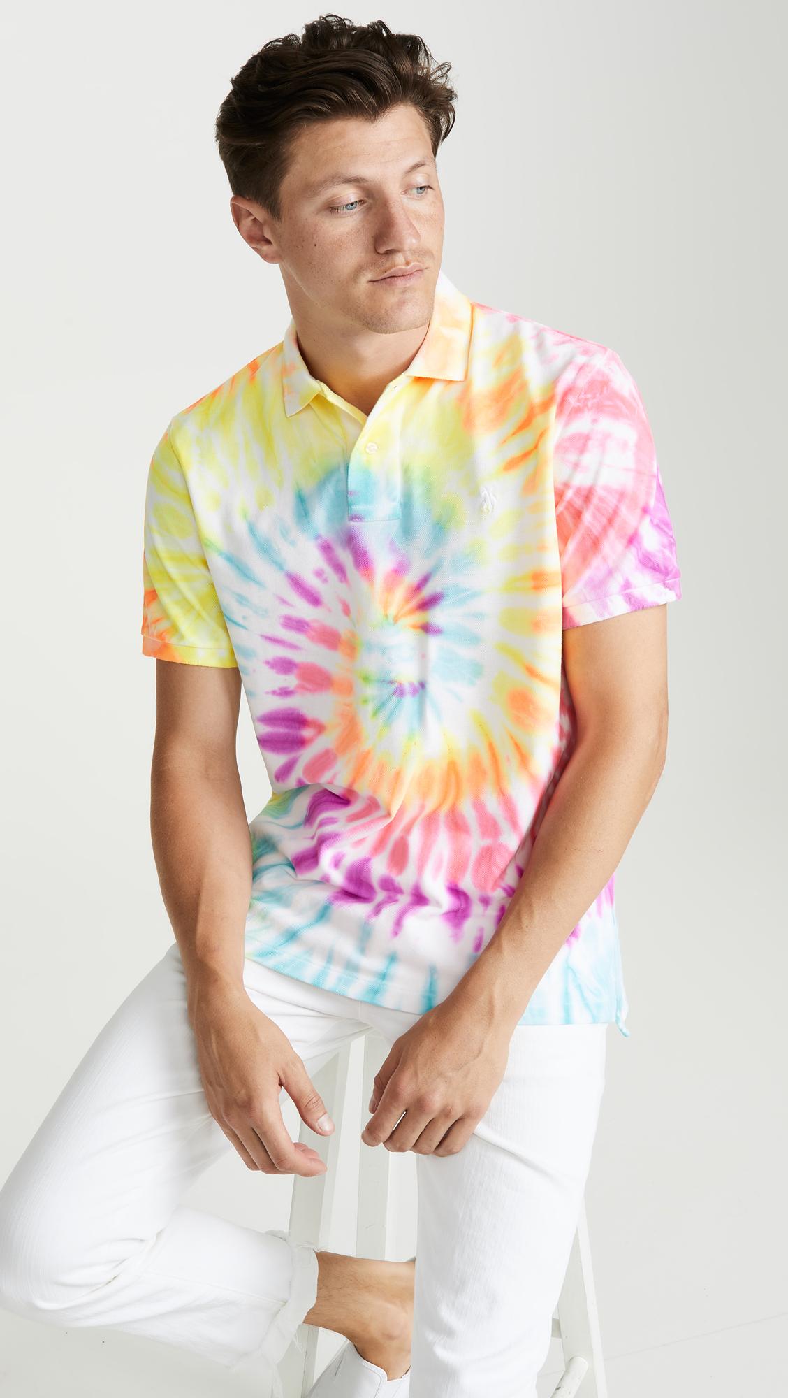 Polo Ralph Lauren Short Sleeve Tiedye Polo Shirt for Men Lyst