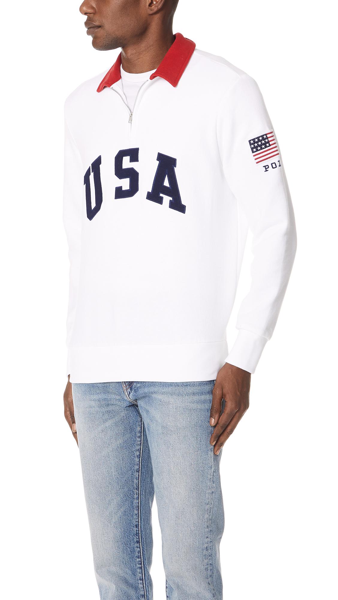 ralph lauren fleece quarter zip