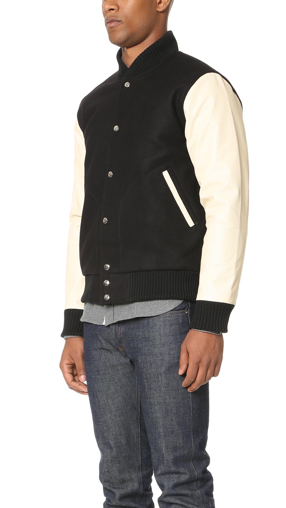 mki black classic varsity jacket