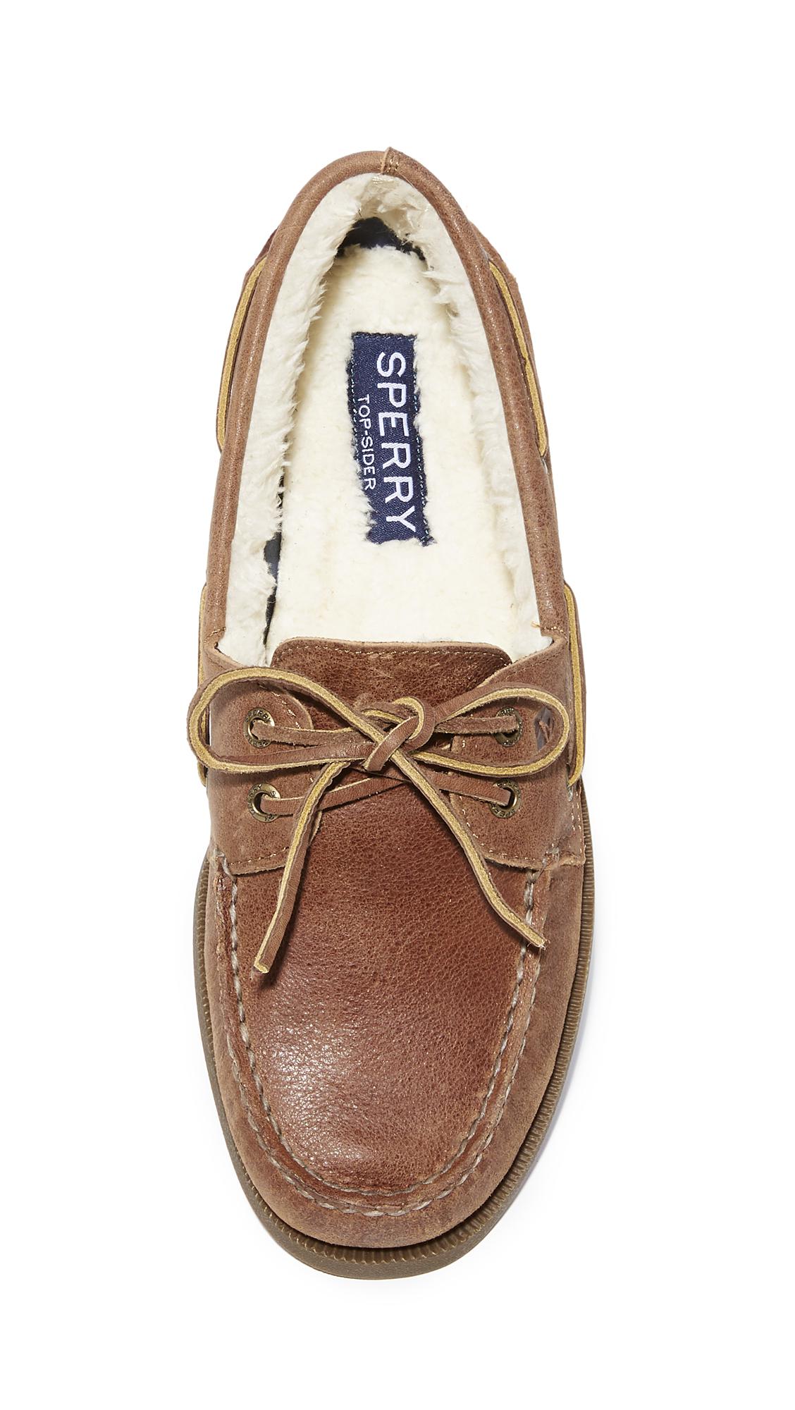 Sperry Top-Sider Leather A/o 2-eye Winter Boat Shoes in Tan (Brown) for ...