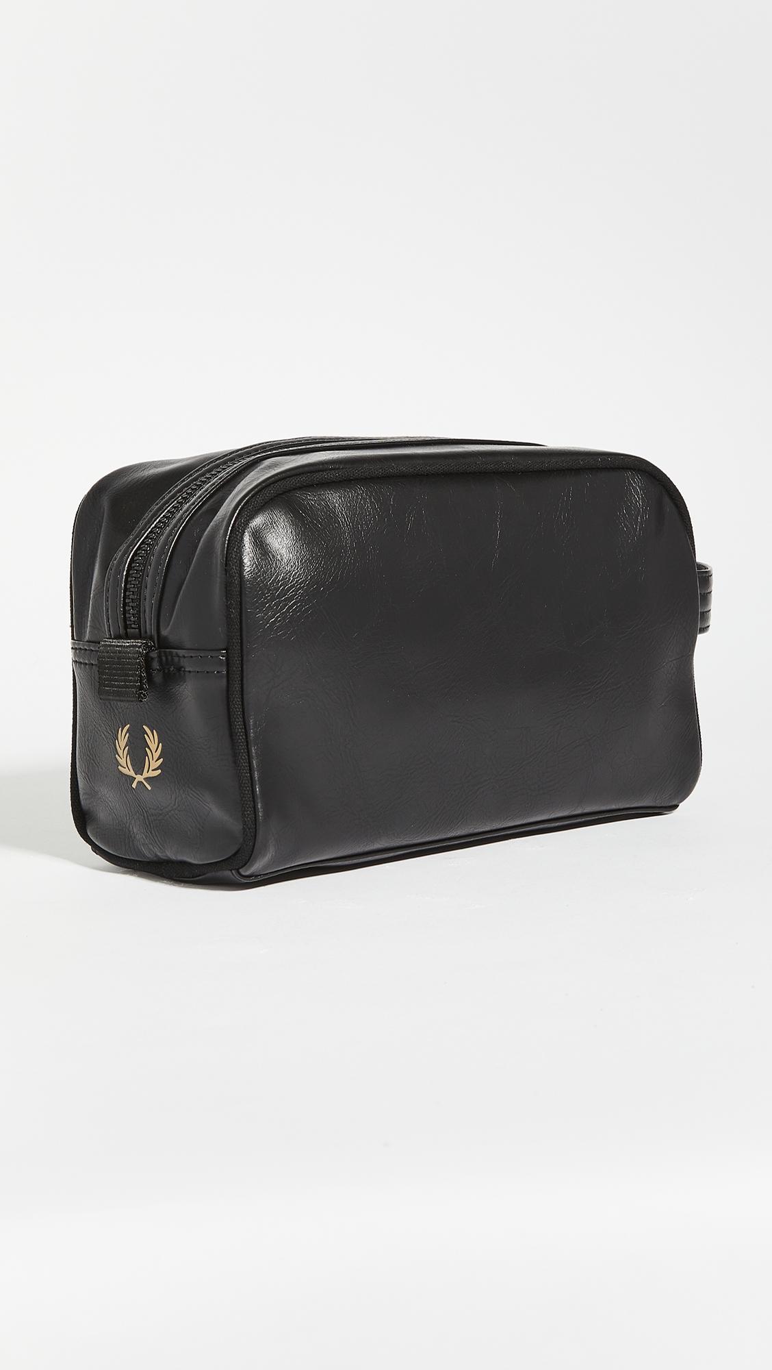 Fred Perry Branded Wash Bag in Black for Men Lyst