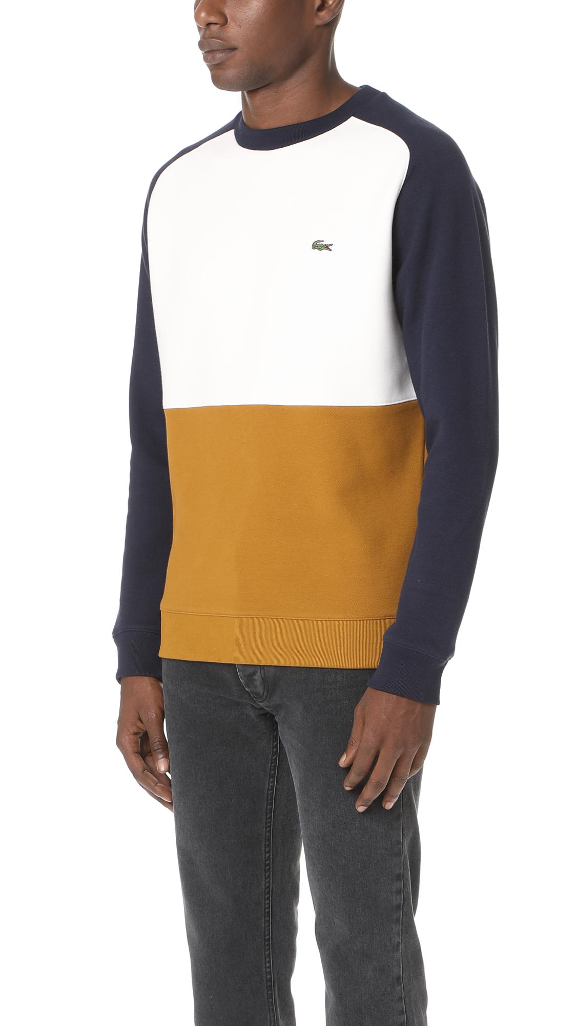 lacoste colour block jumper