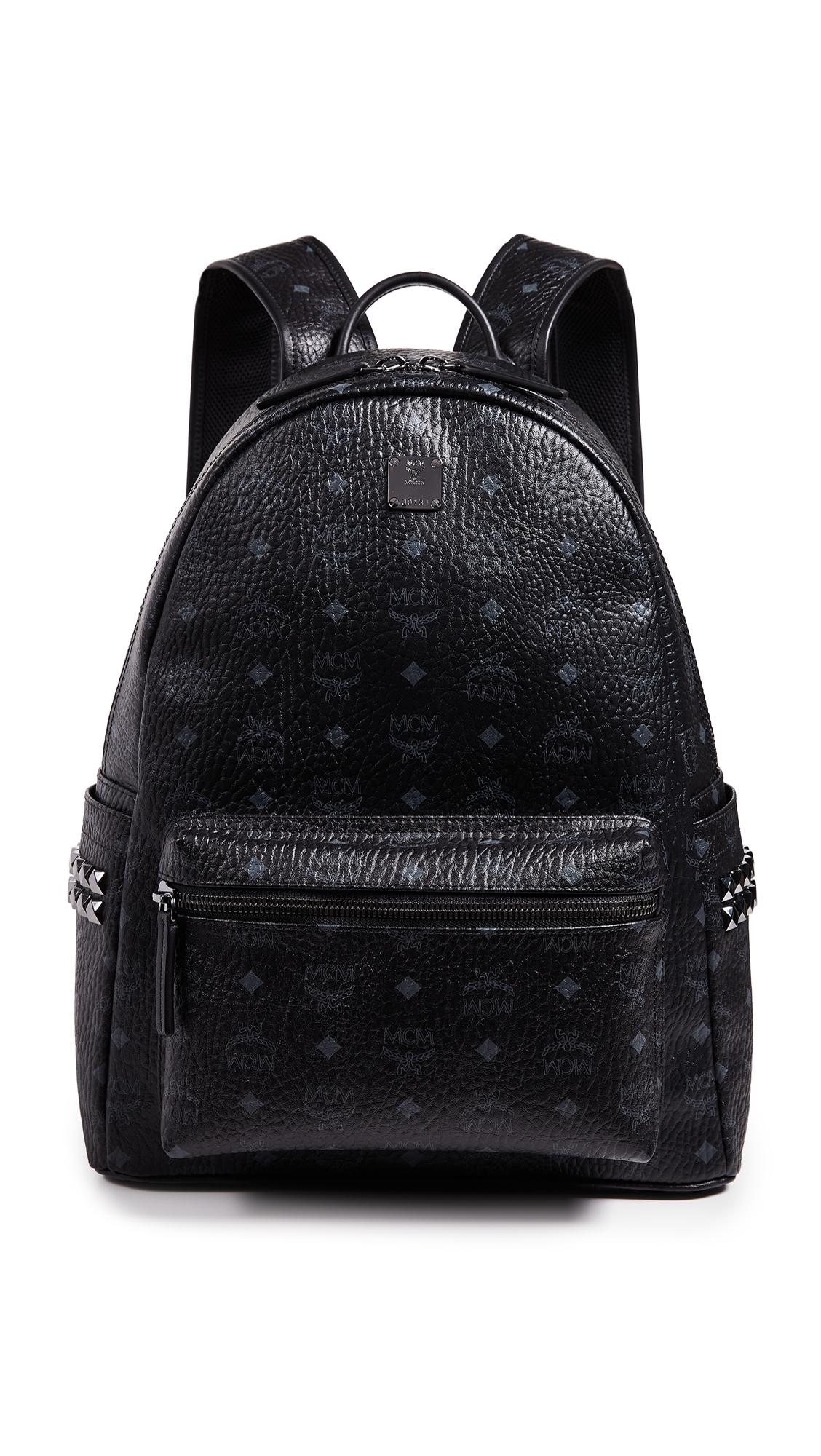 MCM Stark Medium Side Stud Backpack in Black for Men - Lyst