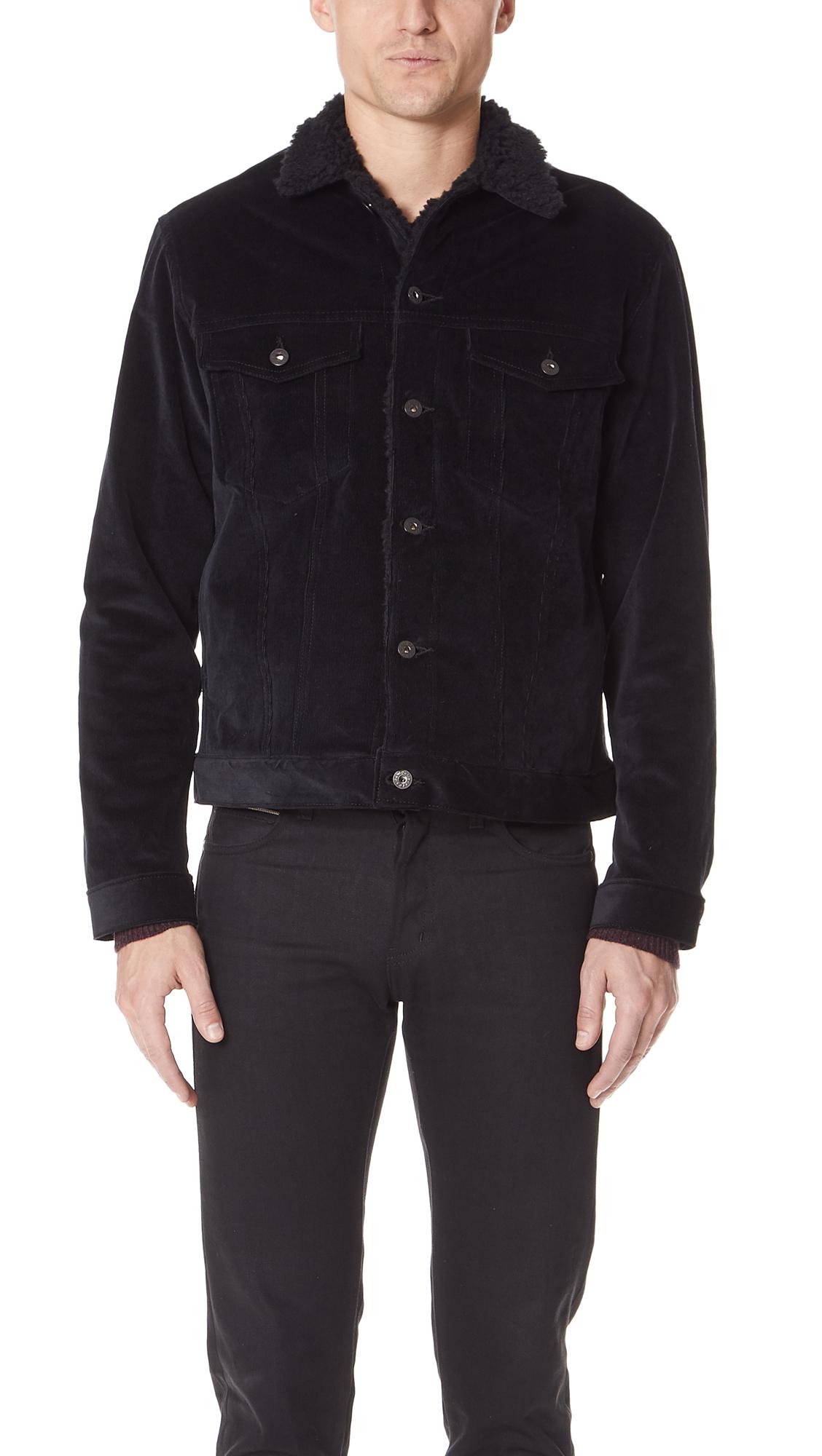 Naked & Famous Stretch Corduroy Jacket in Black for Men - Lyst