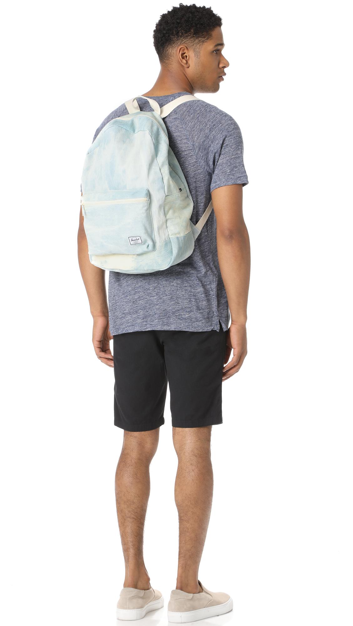 herschel bleached denim backpack