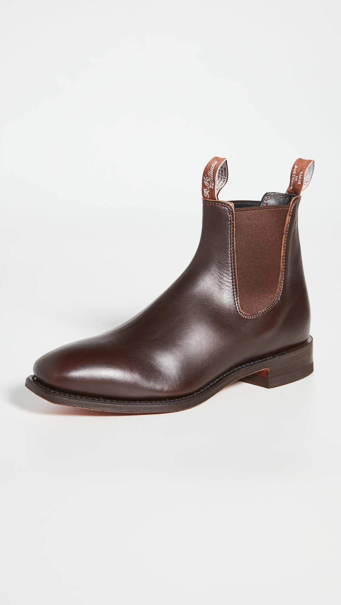 R.M. Williams Men's Comfort Craft Leather Chelsea Boots in Chestnut