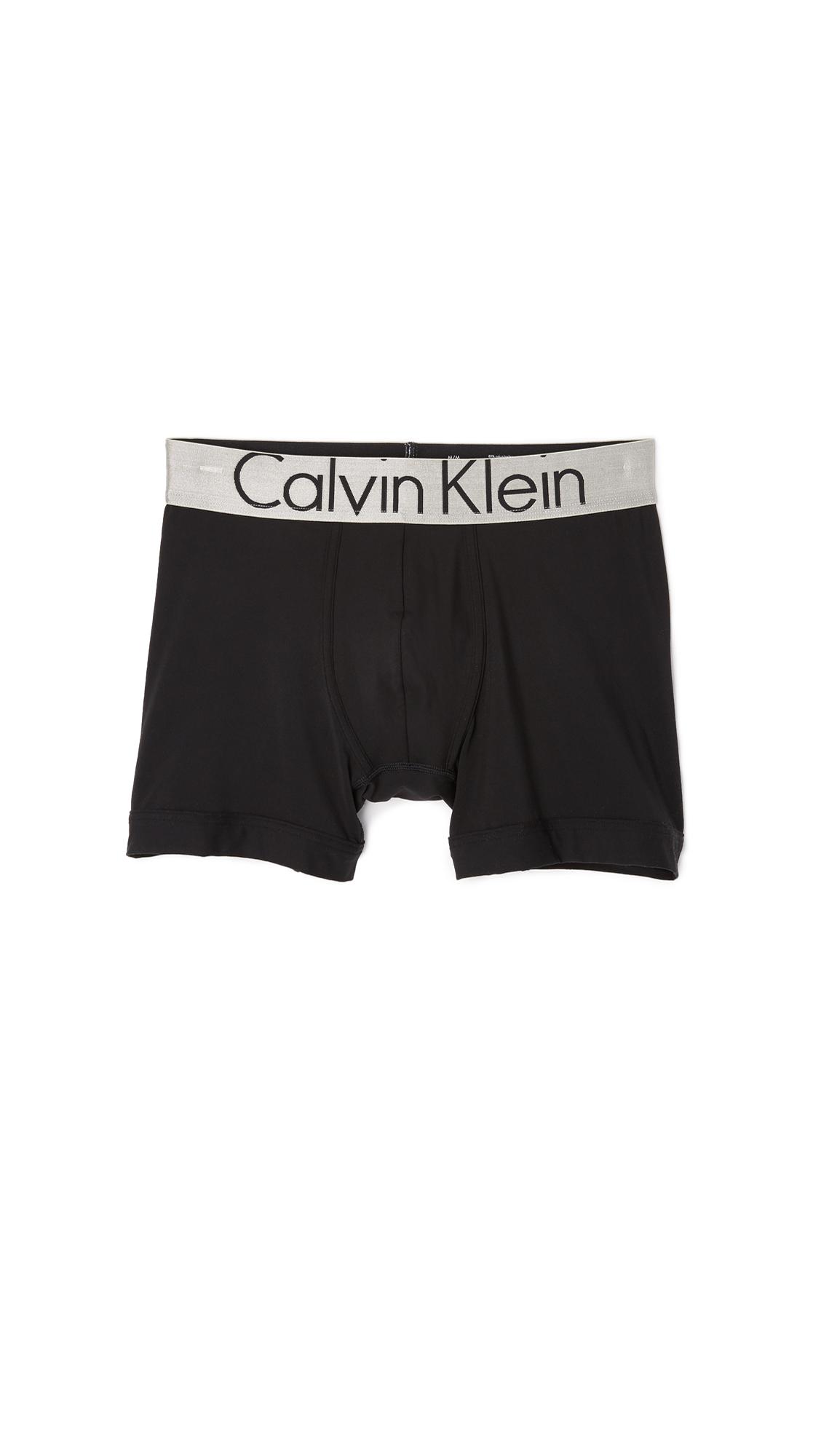 Calvin Klein Synthetic Steel Micro Boxer Briefs in Black for Men Lyst