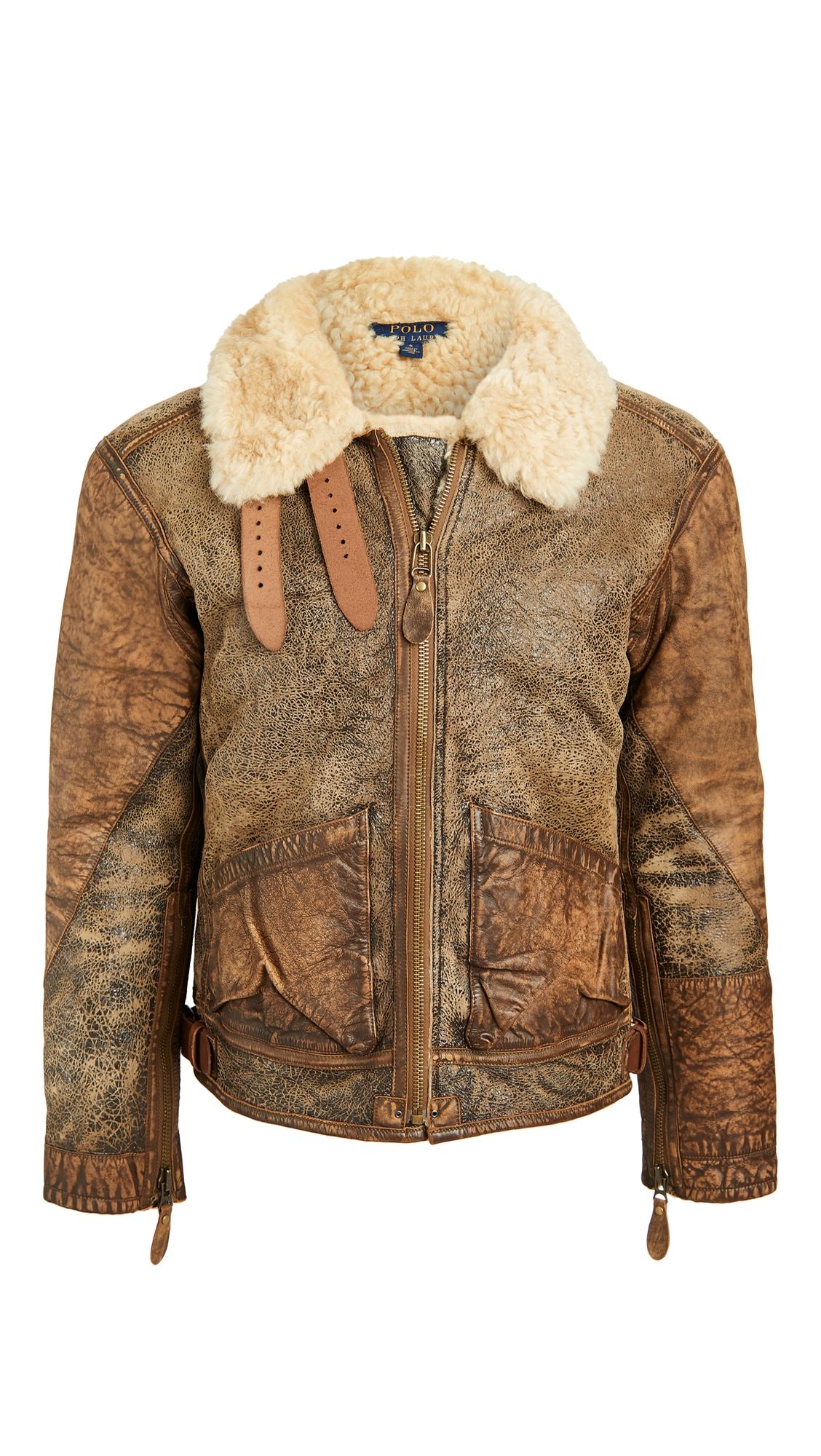 Polo Ralph Lauren Leather Bomber Jacket Pictures