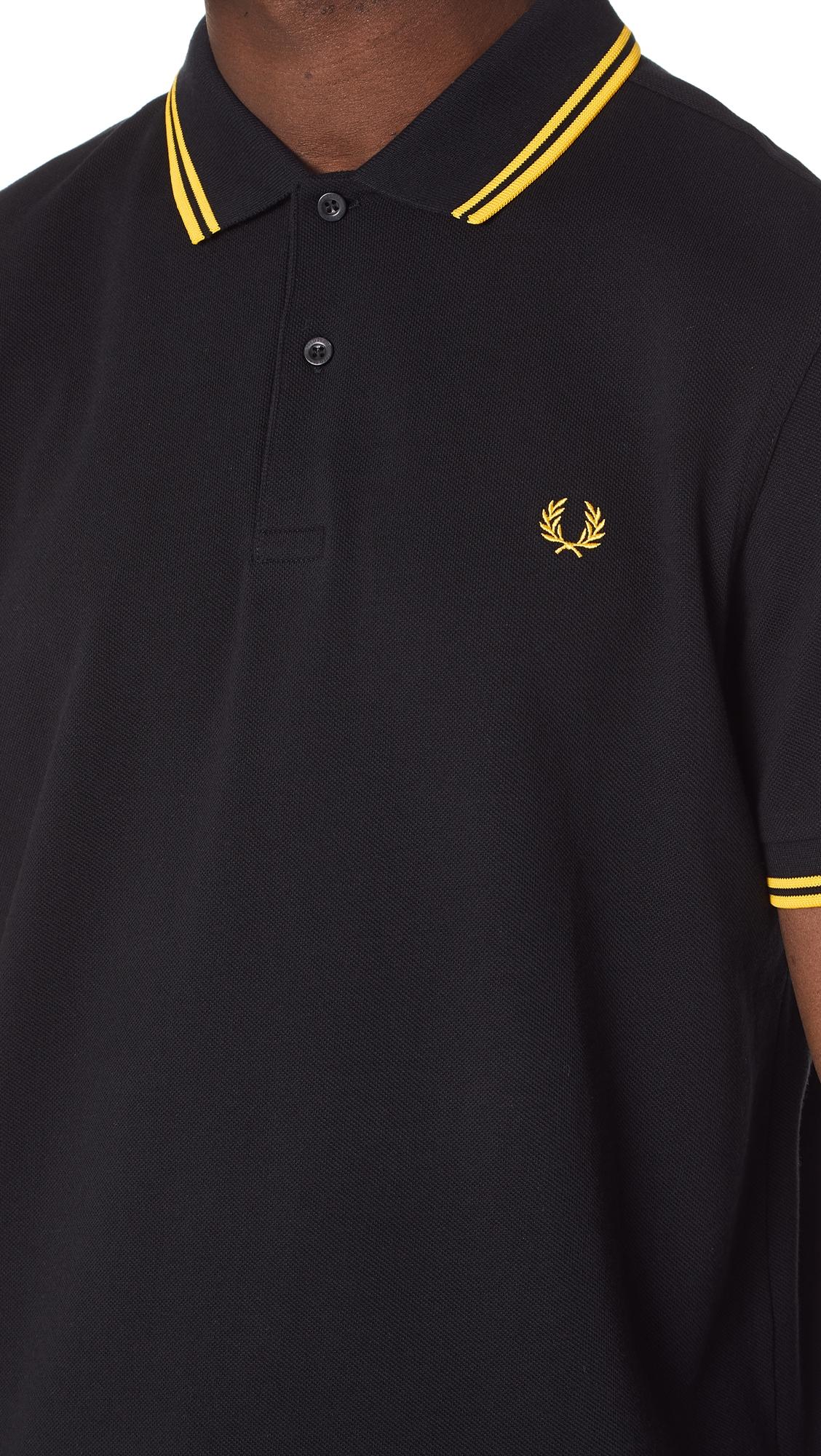 fred perry black yellow