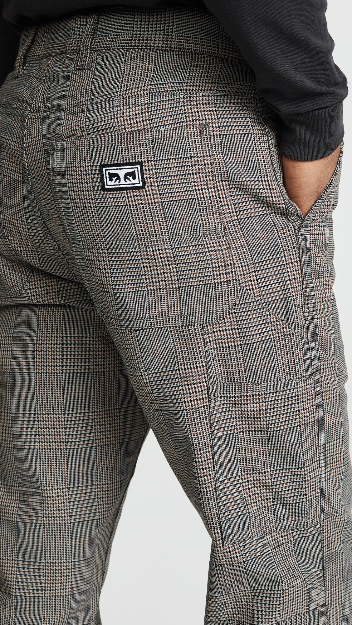 obey straggler plaid carpenter pant