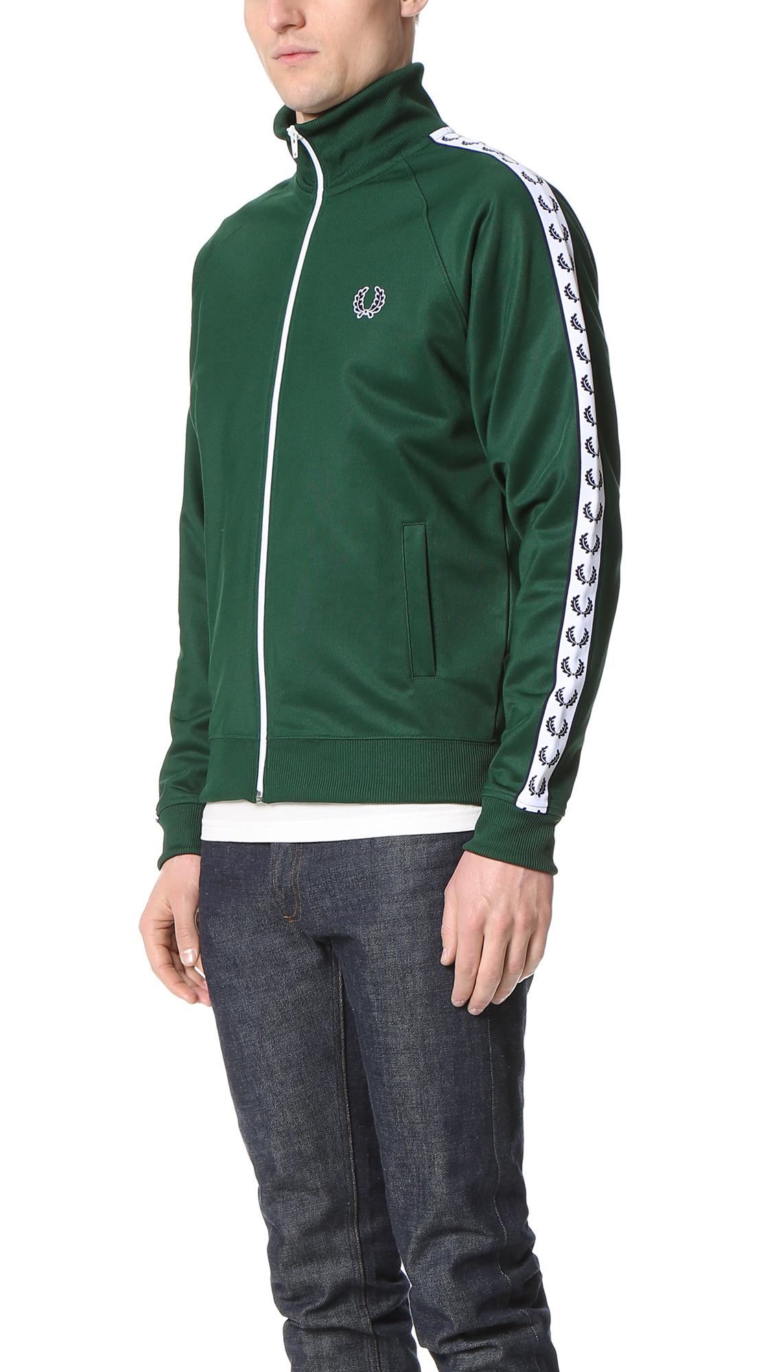 Fred Perry Track Top Green Online Sale, UP TO 58% OFF