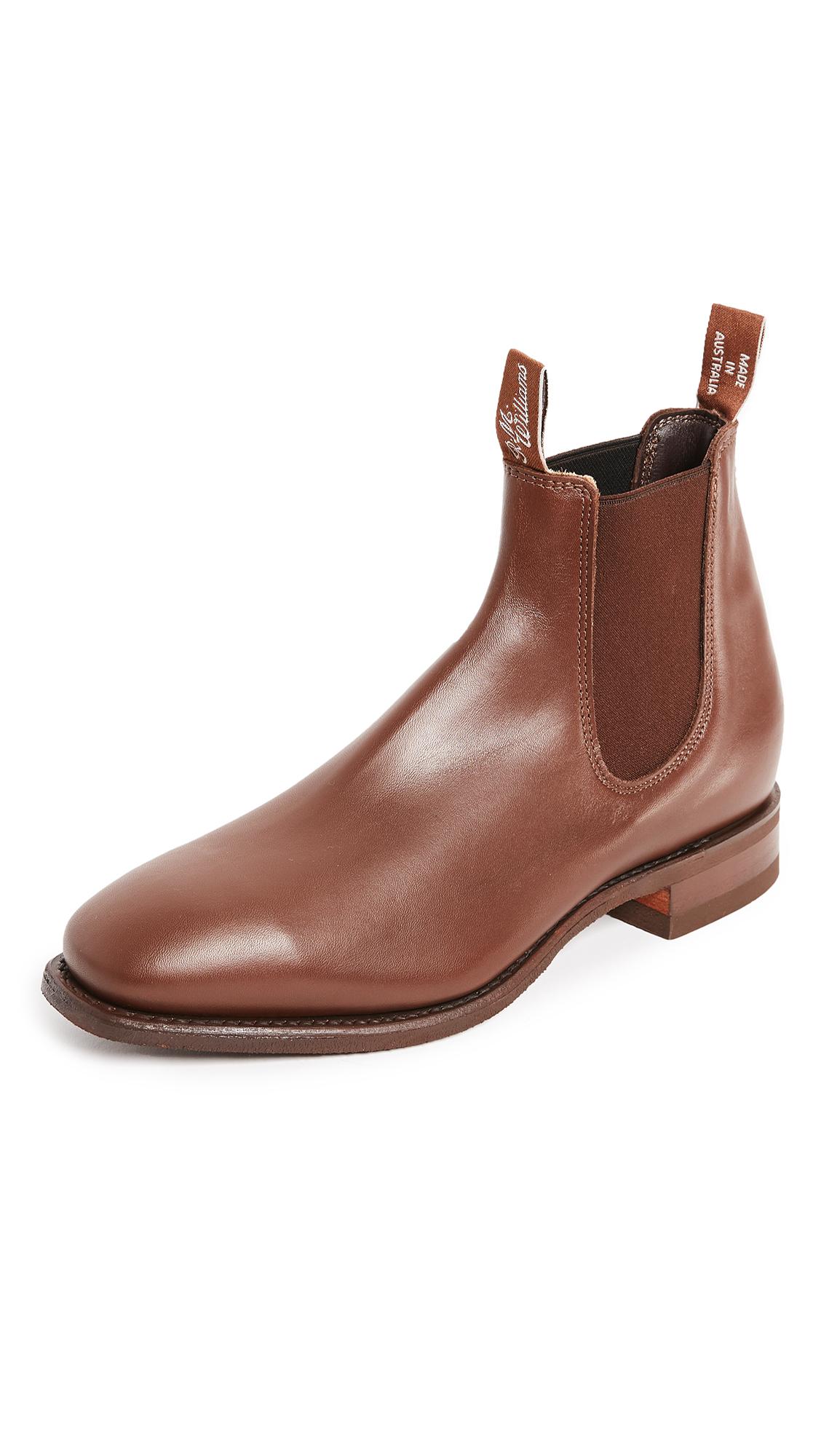 Rm Williams Comfort Rm Leather Chelsea Boots In Dark Tan Brown For