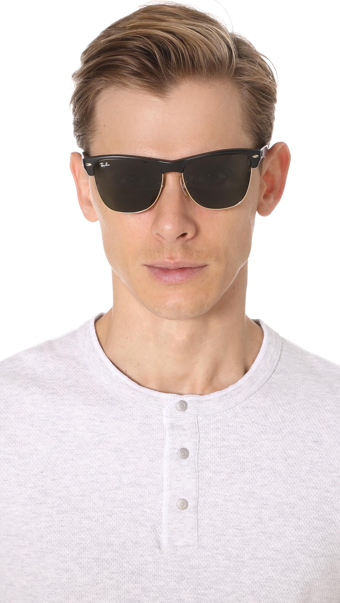 ray ban oversized clubmaster sunglasses