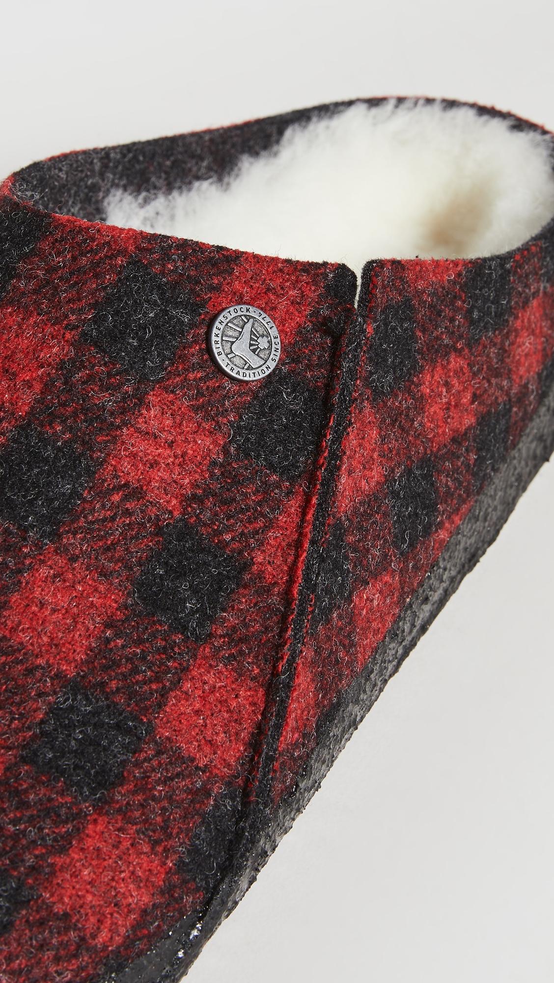 birkenstock zermatt red plaid