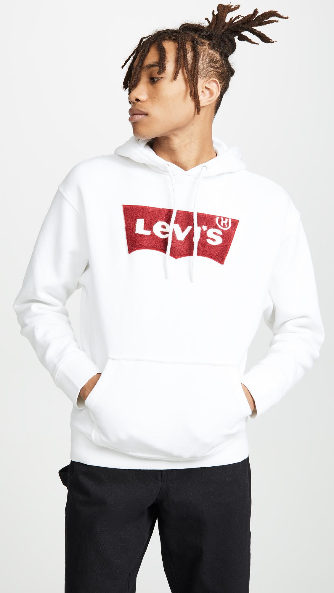 levis hoodie white