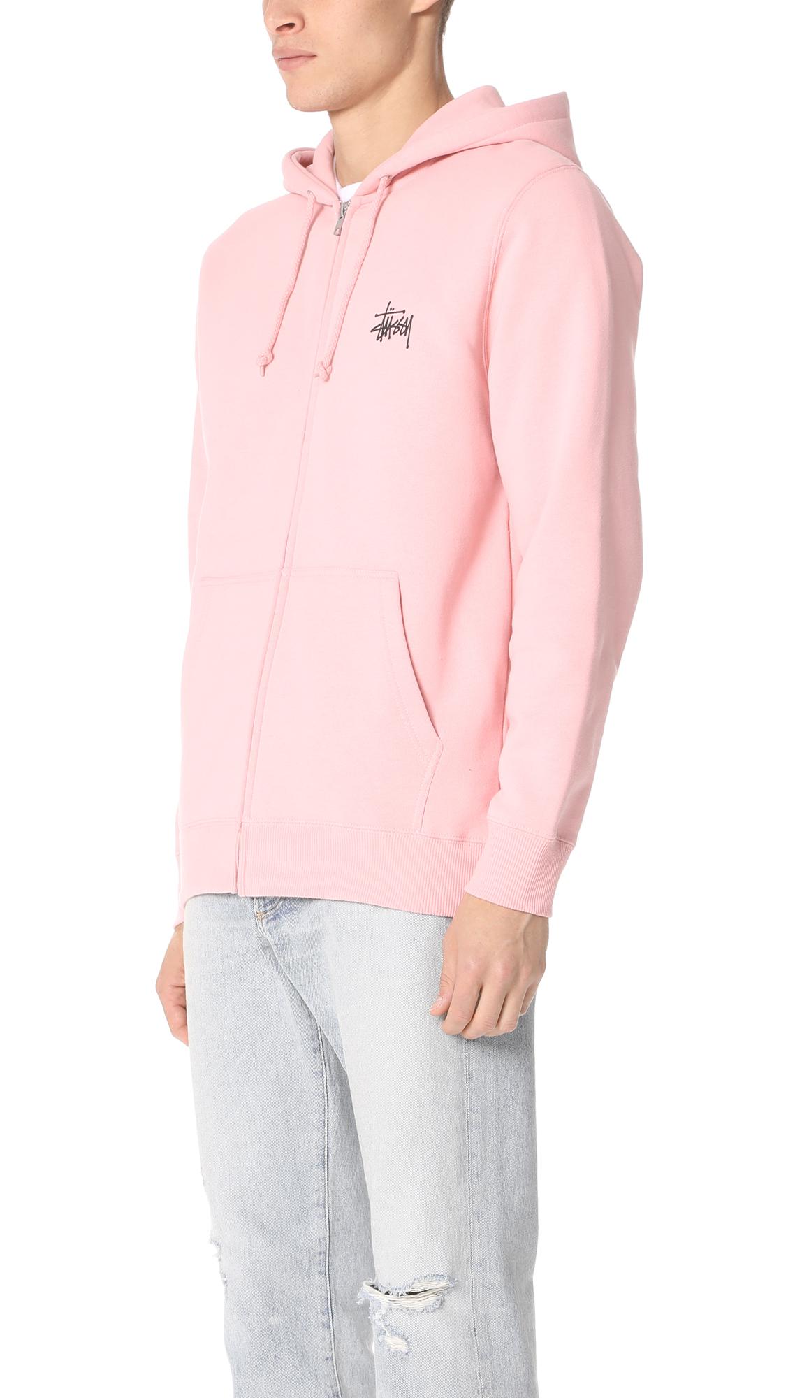 hoodie stussy pink
