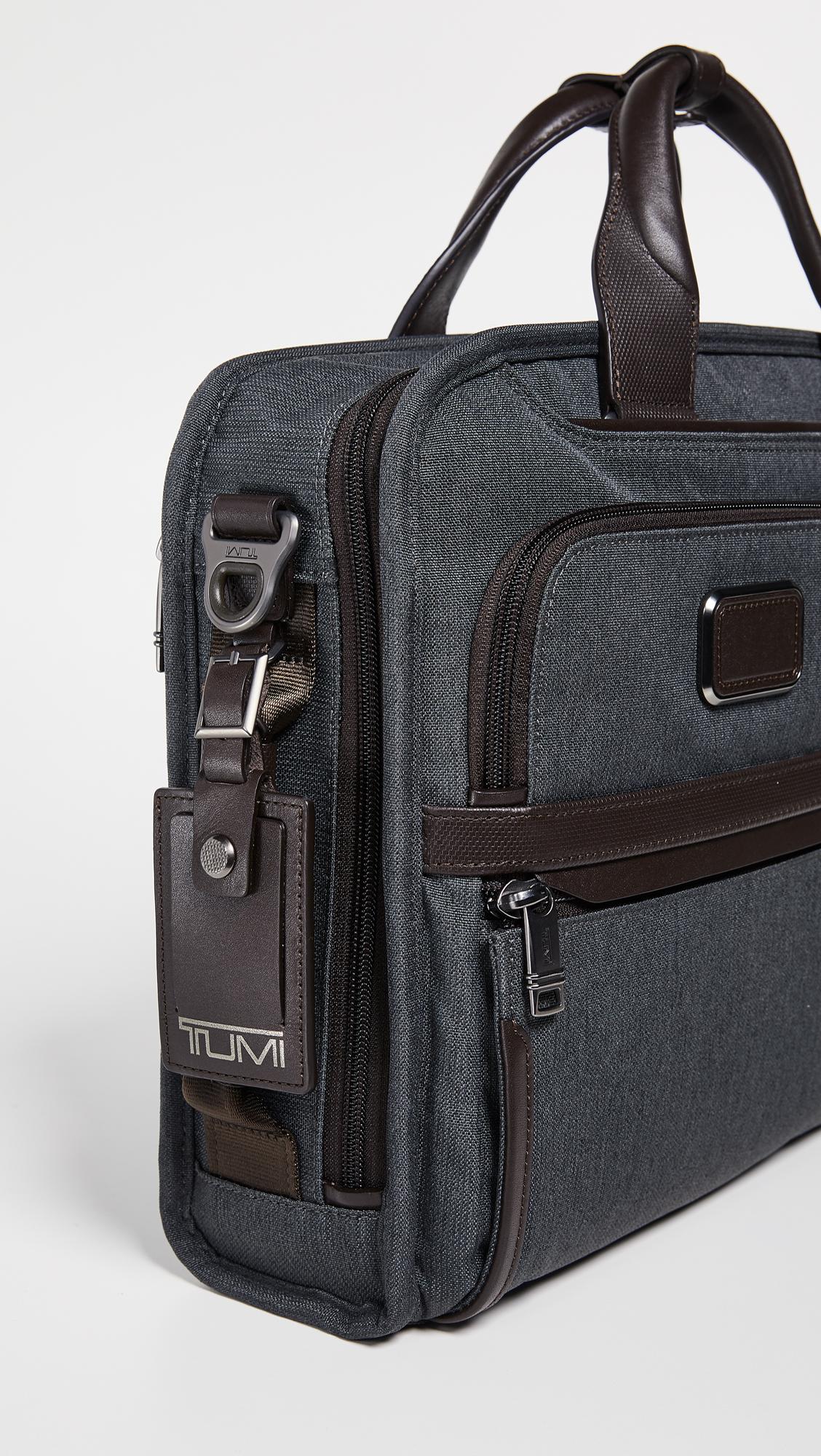Tumi Alpha Slim Three Way Briefcase in Anthracite (Black) for Men Lyst