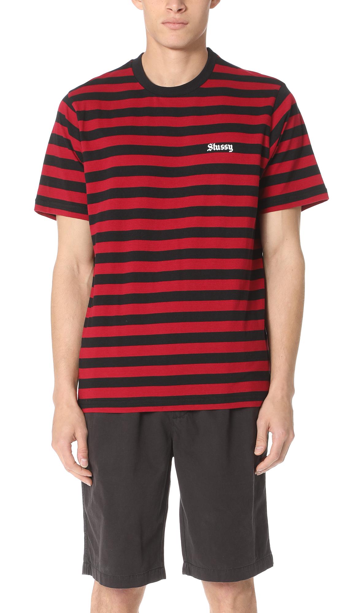 stussy red t shirt