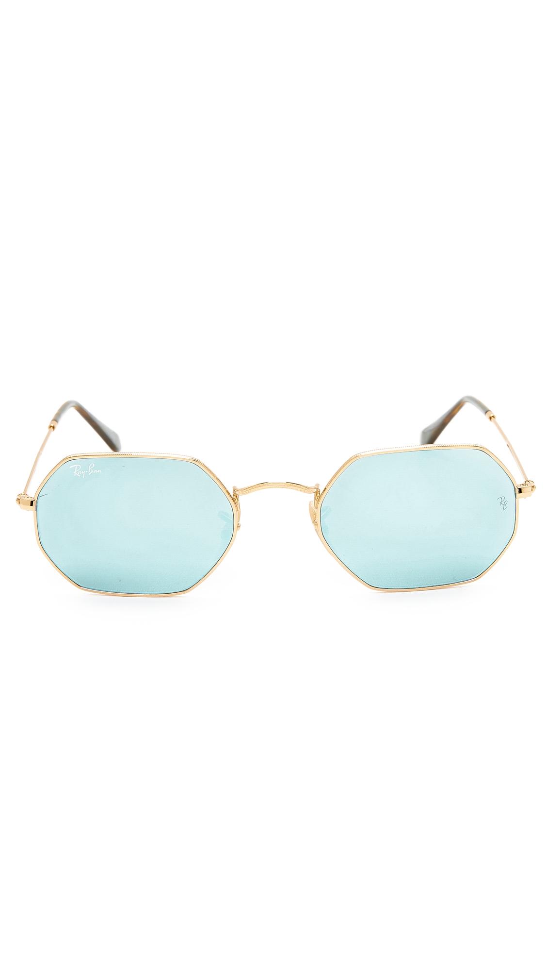 ray ban octagonal blue gradient