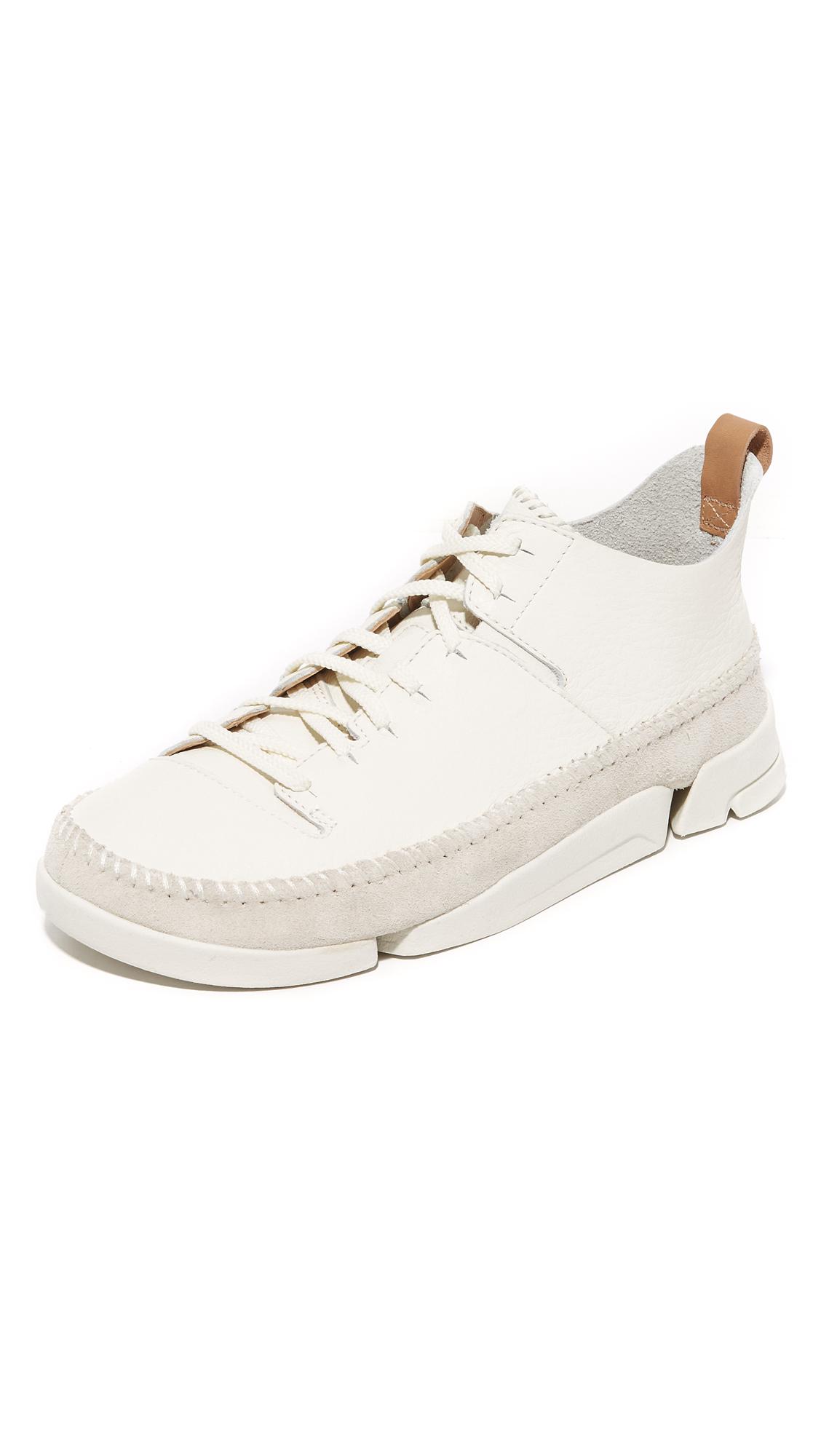 clarks white trainers