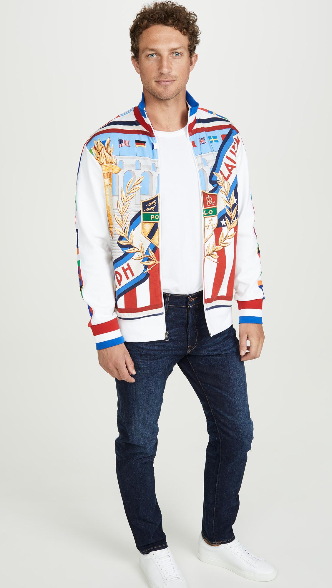 Polo Ralph Lauren Cotton Chariots Olympic Crest Track Jacket in Blue