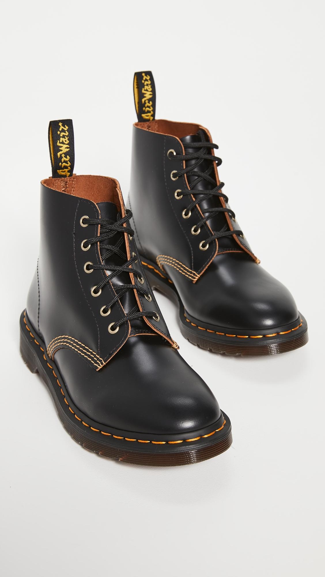 Dr. Martens Leather 101 Arc 6 Eye Boots in Black for Men - Lyst