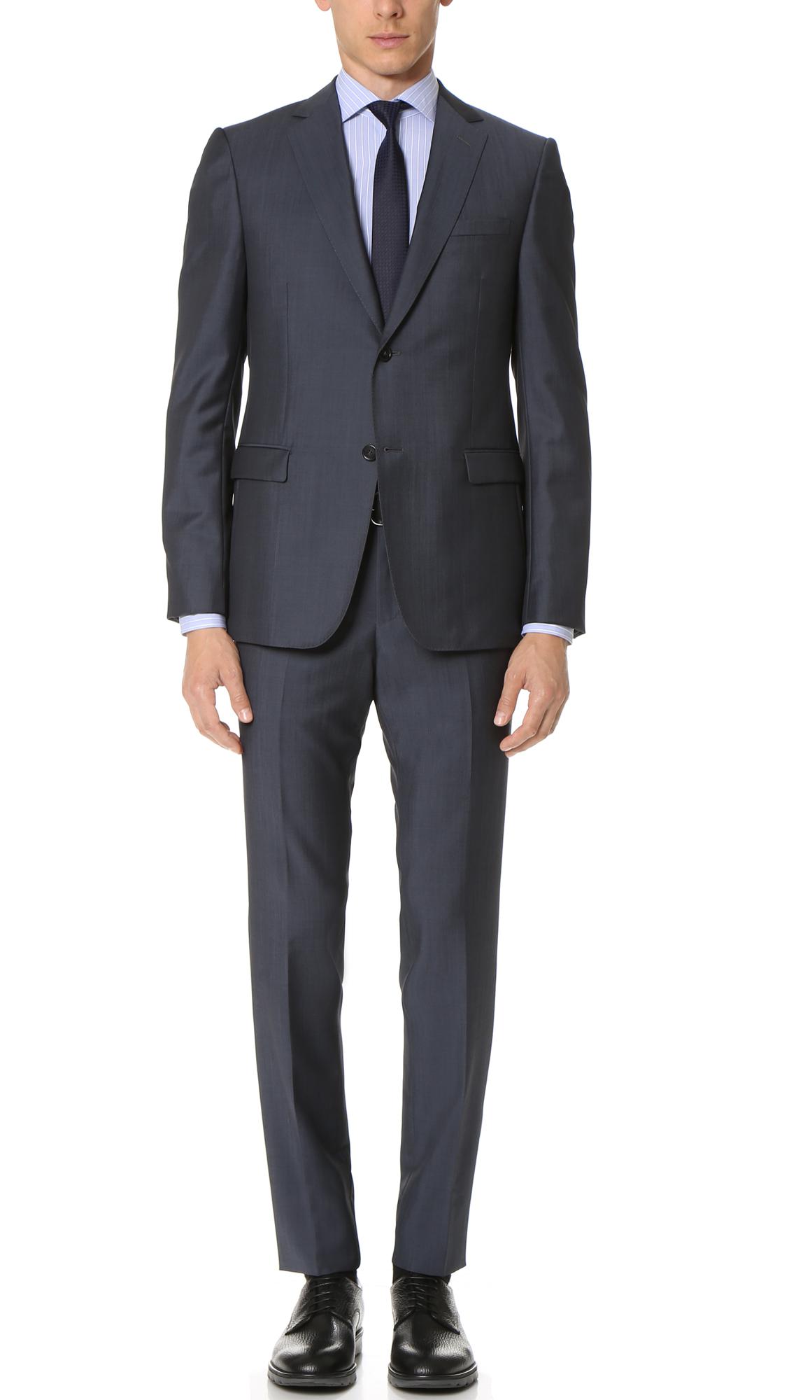 Z Zegna Drop 8 Wool Mohair Blend Suit in Blue for Men Lyst