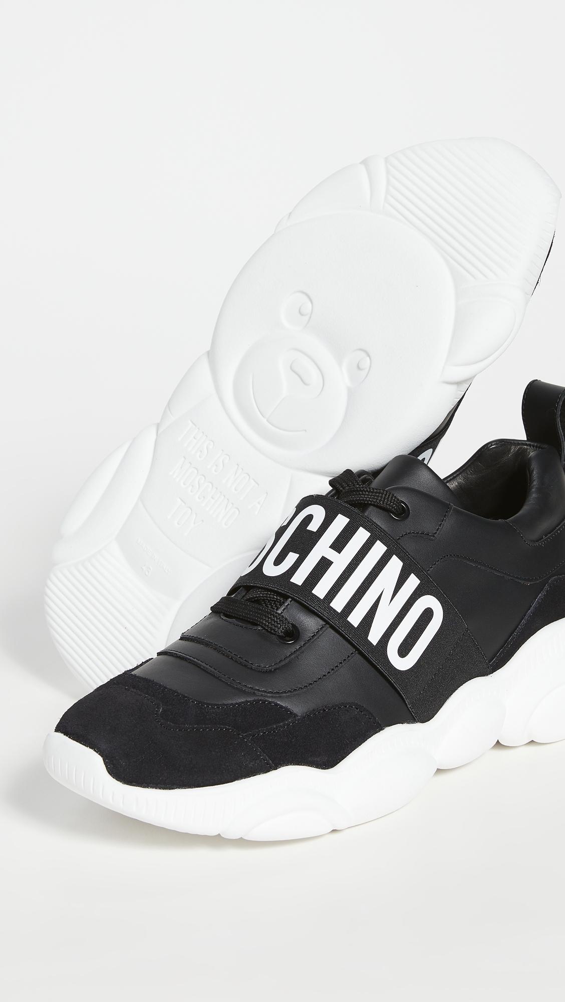 moschino logo strap sneakers