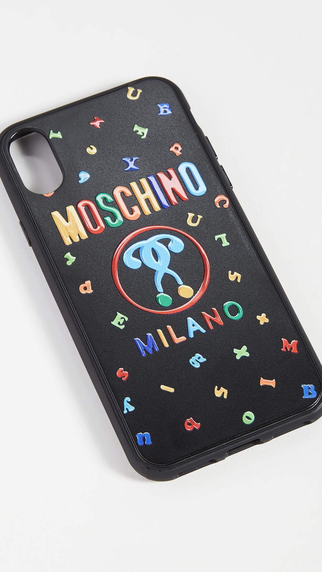 Moschino Logo X Xs Iphone Case In Black For Men Lyst