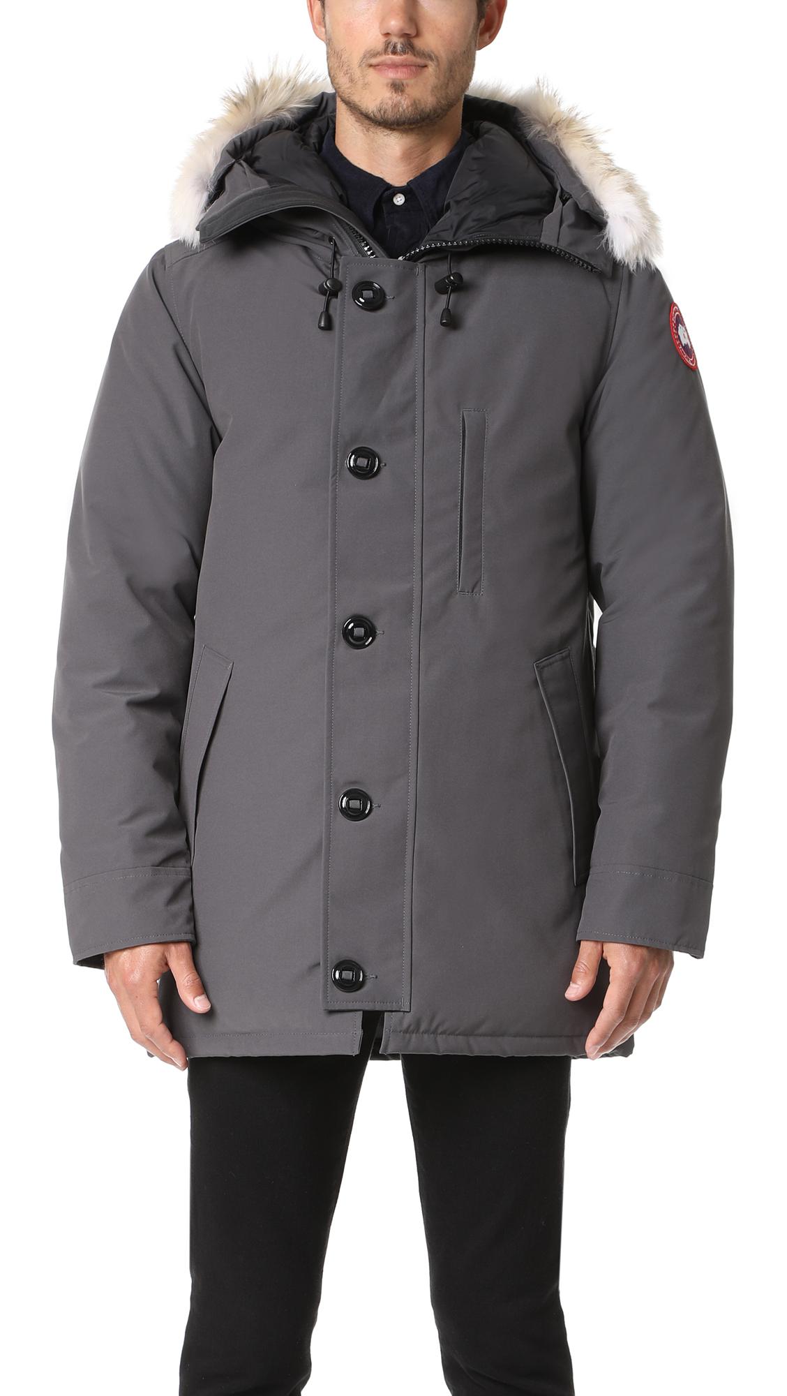 Canada Goose Chateau Parka With Fur in Graphite (Blue) for Men - Lyst