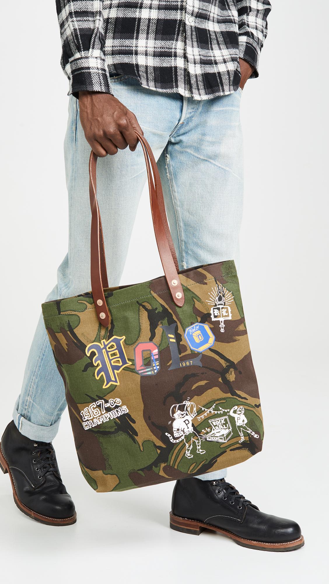 Polo Ralph Lauren Canvas Camo Shopper Tote Bag for Men Lyst