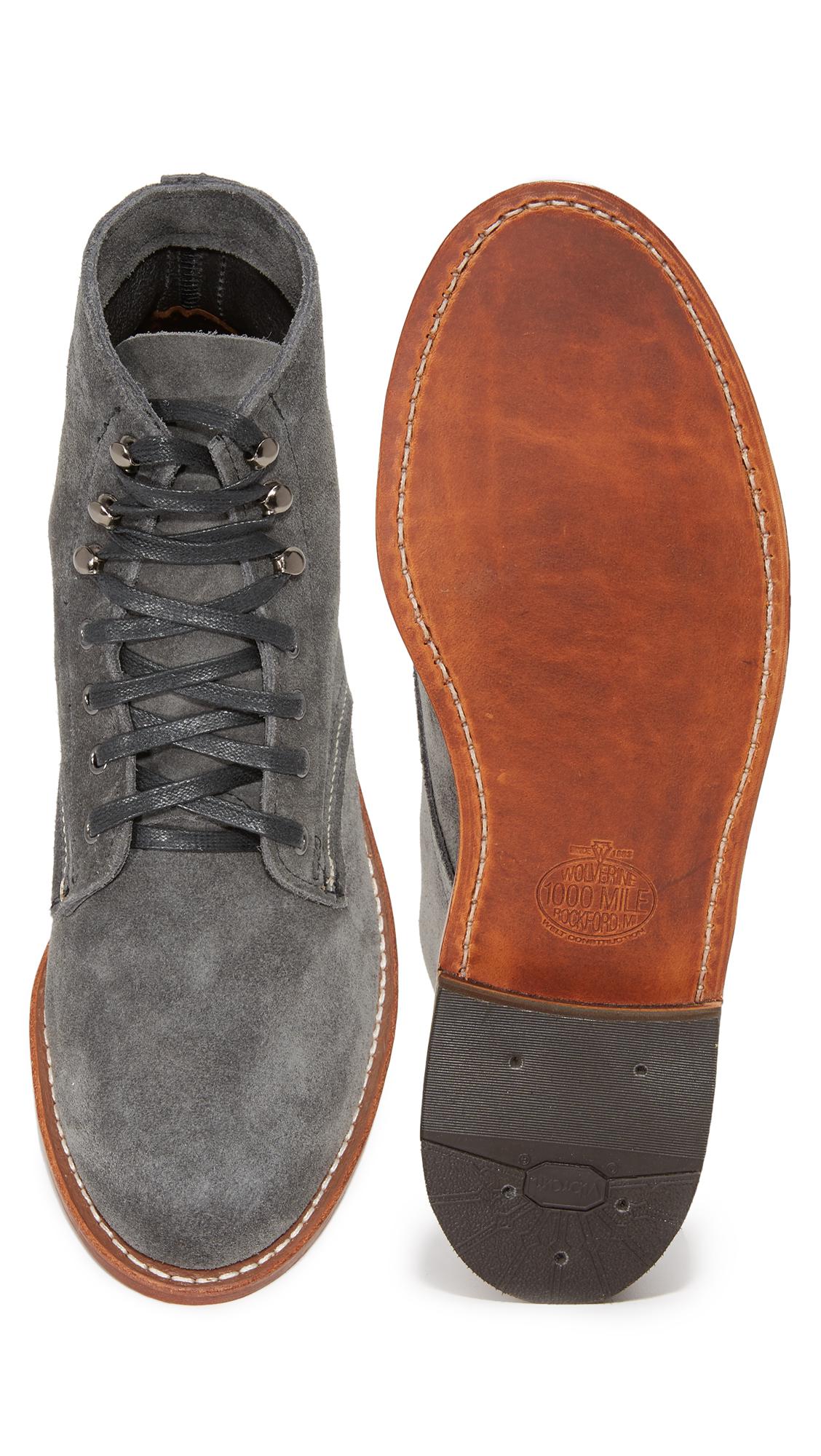 Wolverine Original 1000 Mile Suede Boots in Grey (Gray ...