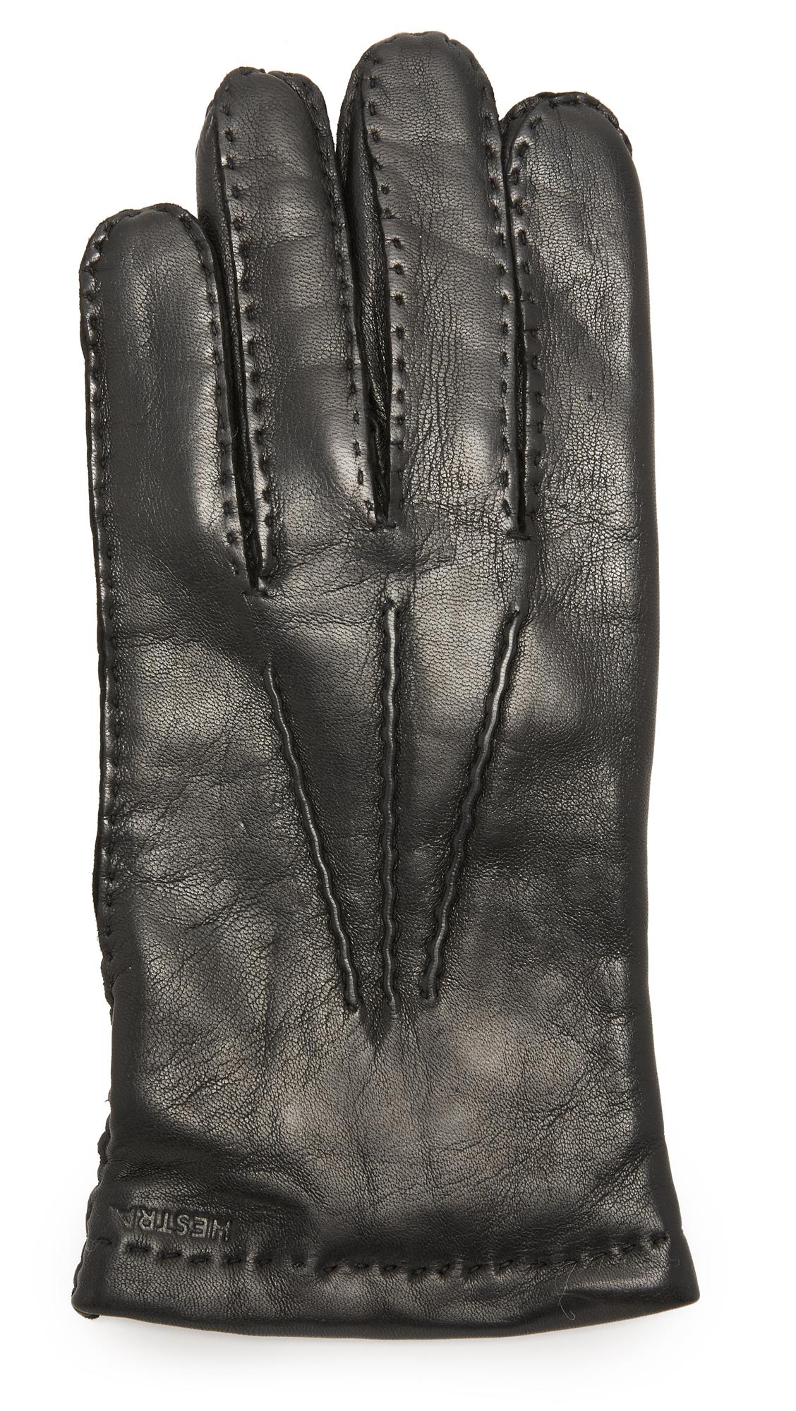 Hestra Edward Sheepskin Wool Lined Gloves in Black for Men Lyst